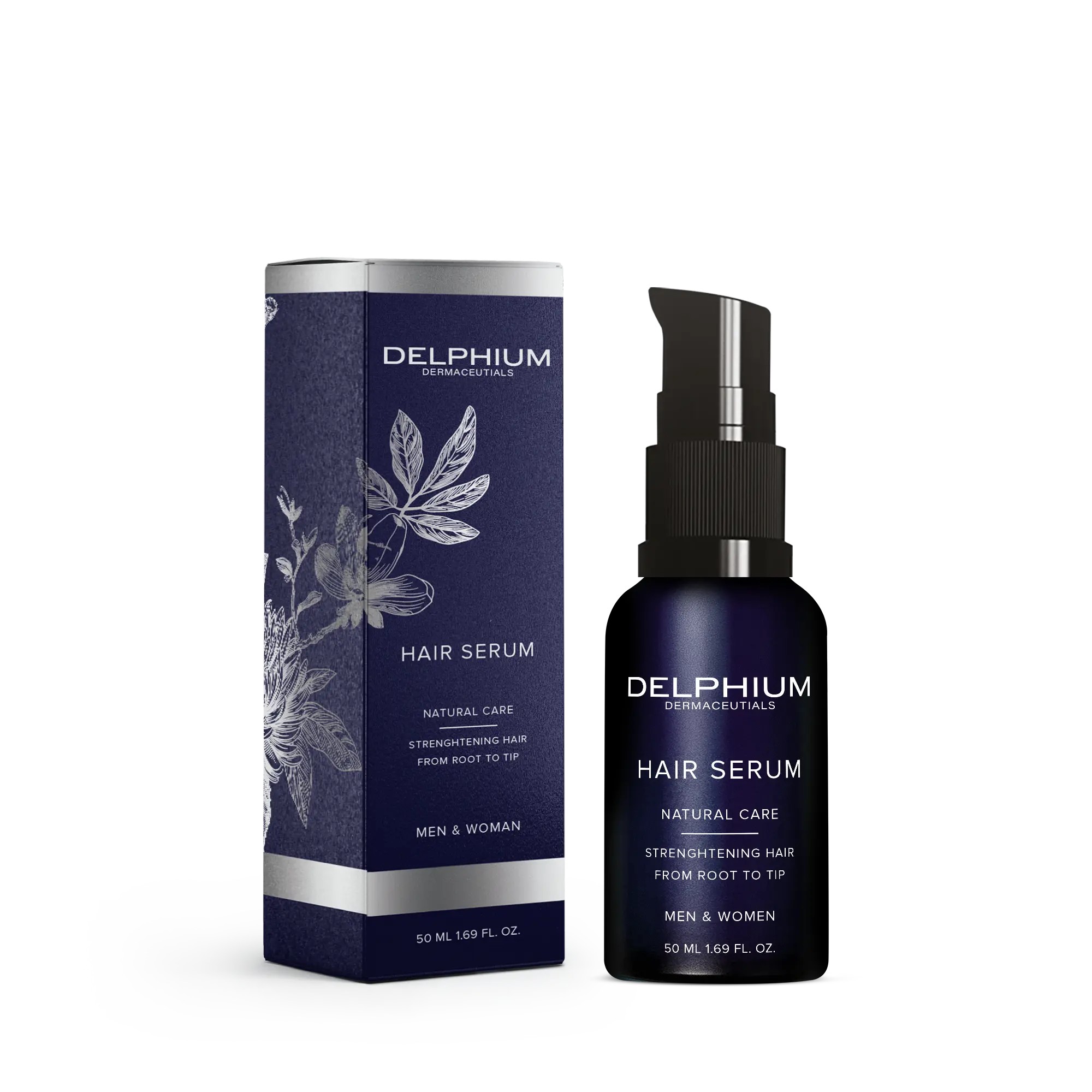 Delphium Doğal Bakım Saç Serumu – Kökten Uca Güçlendirme | 50 ml