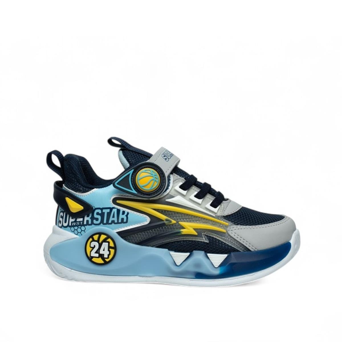 024 Çocuk Rahat Sneaker - Gri/Lacivert