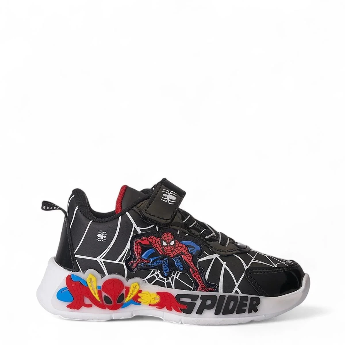 836 Erkek Çocuk Işıklı Sneaker - Siyah/Beyaz