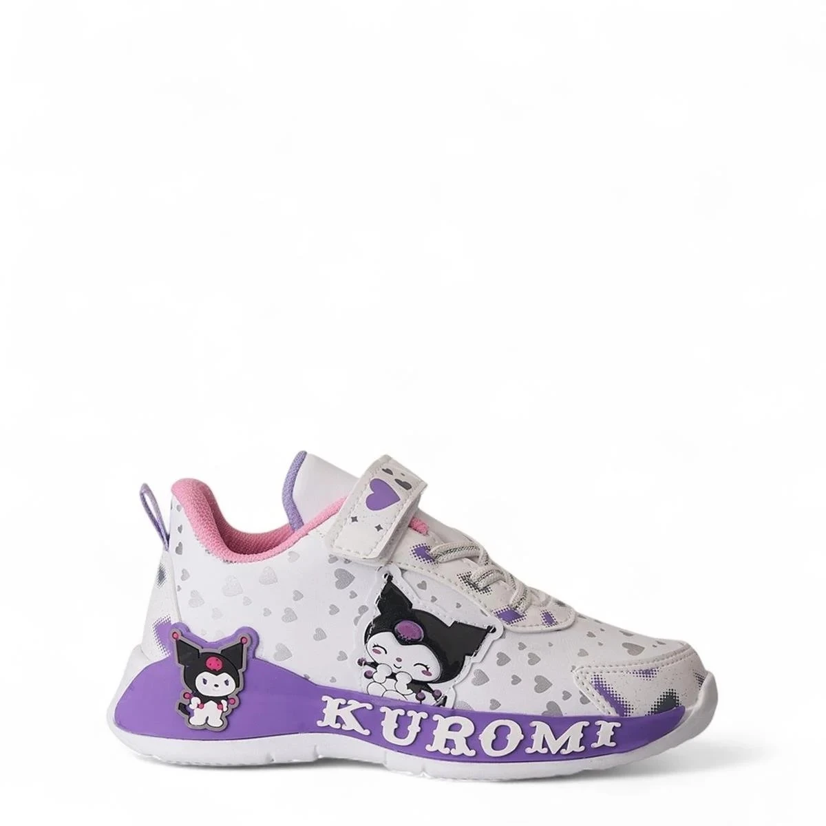 725 Kız Çocuk Okul Öncesi Işıklı Sneaker - Beyaz/Lila