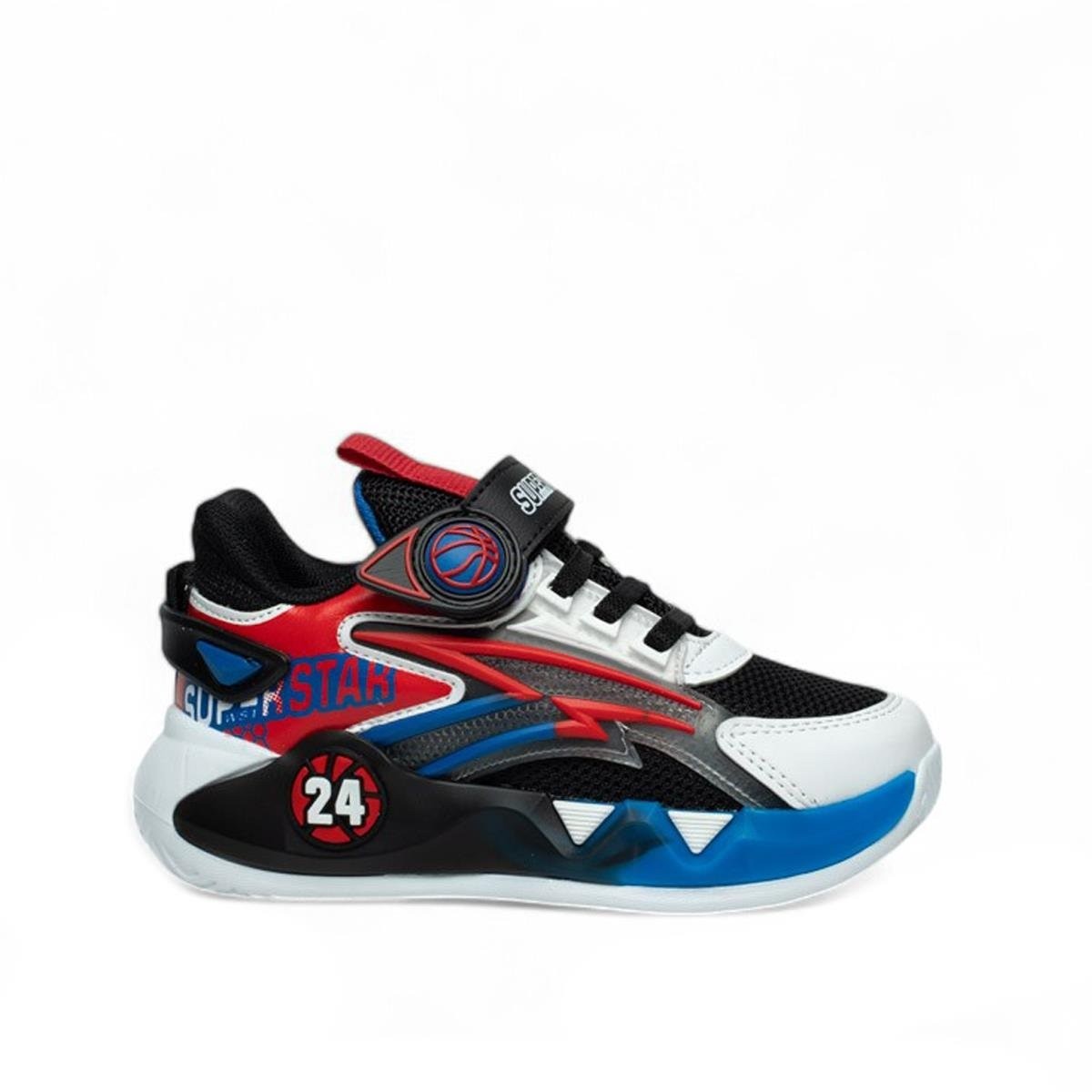 024 Çocuk Okul Öncesi Rahat Sneaker - Siyah/Beyaz