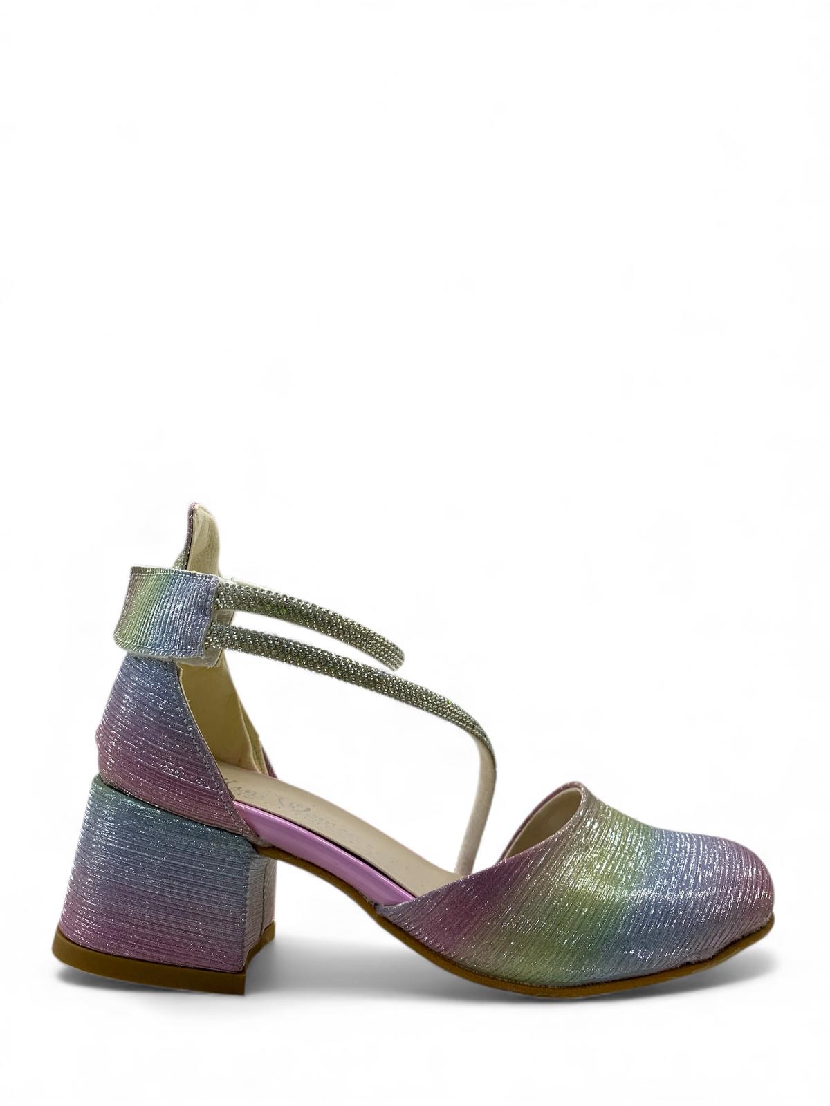 773 Kız Çocuk Topuklu Abiye Ayakkabı - Renkli