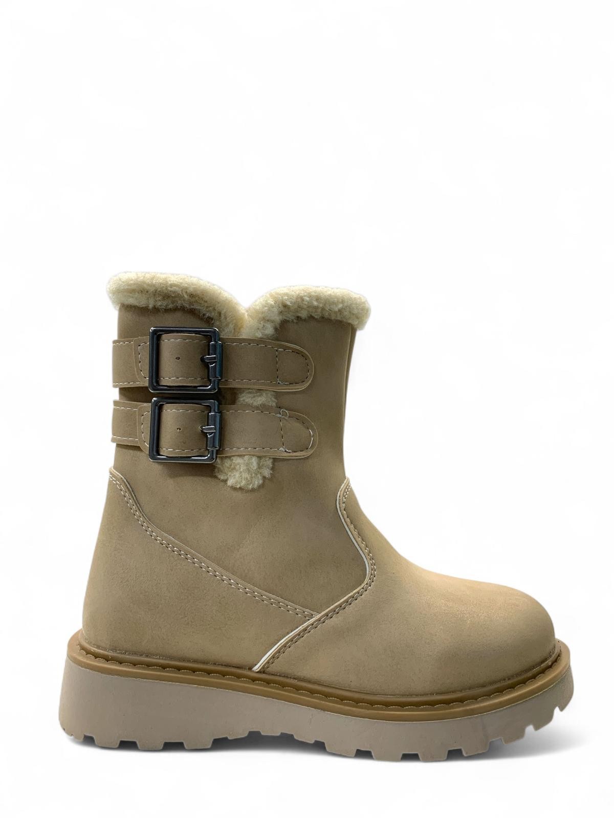 Buckle Kız Çocuk Bot - Bej