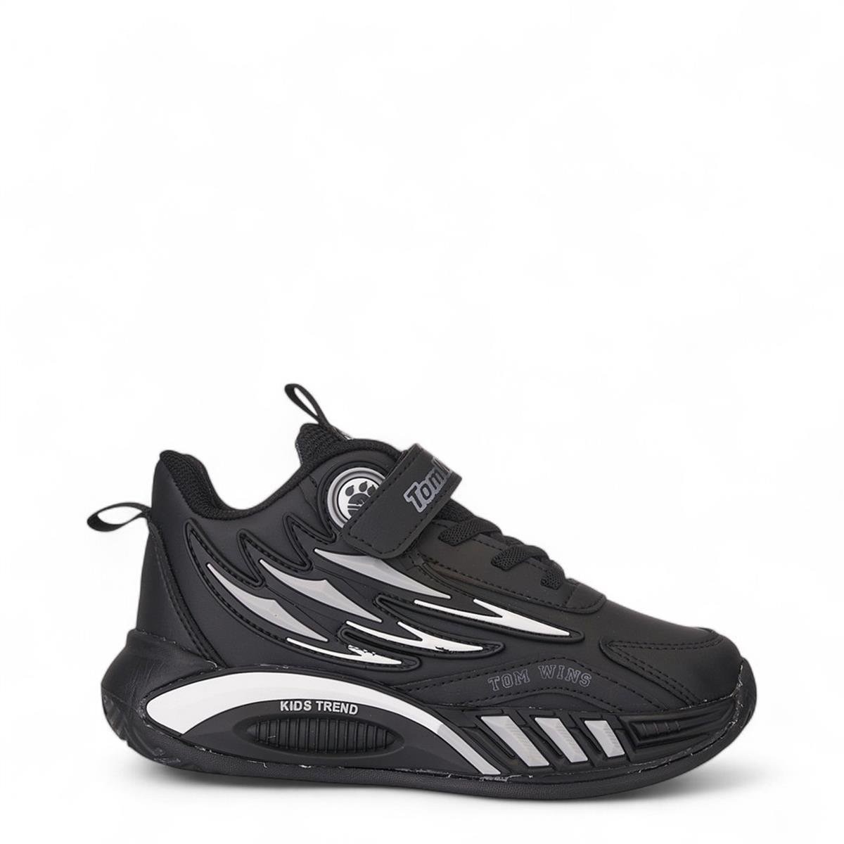 004 Çocuk Rahat Sneaker - Siyah/Beyaz