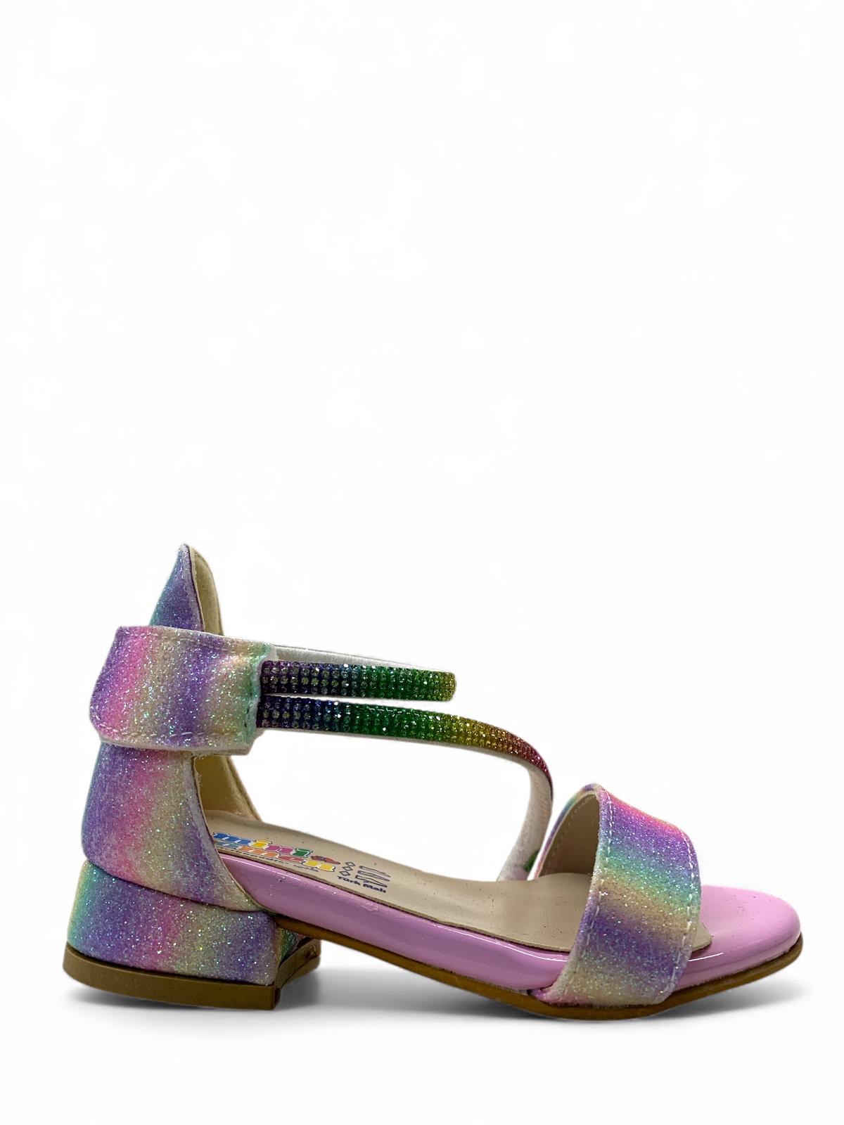 796 Kız Bebek Topuklu Abiye Ayakkabı - Renkli