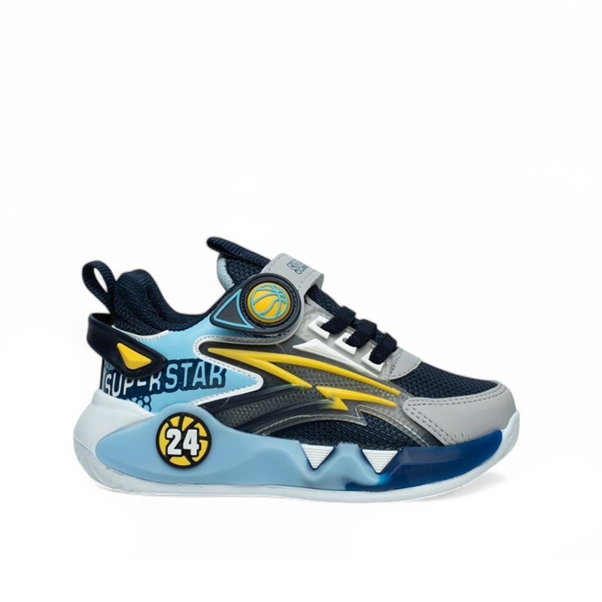 024 Çocuk Okul Öncesi Rahat Sneaker - Gri/Lacivert