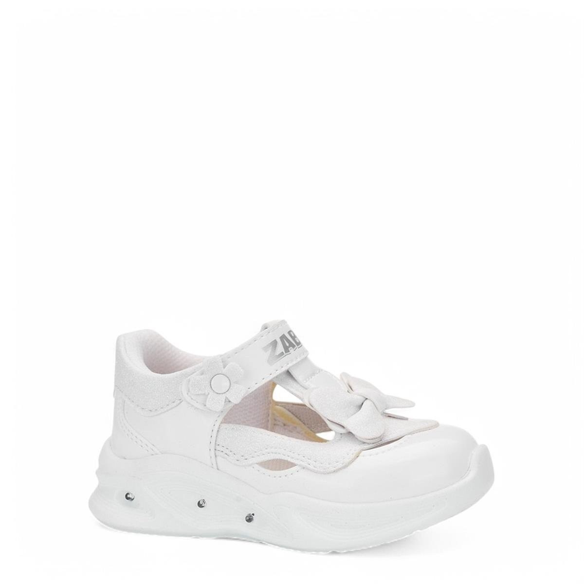 4023 Kız Bebek Yazlık Işıklı Sneaker - BEYAZ