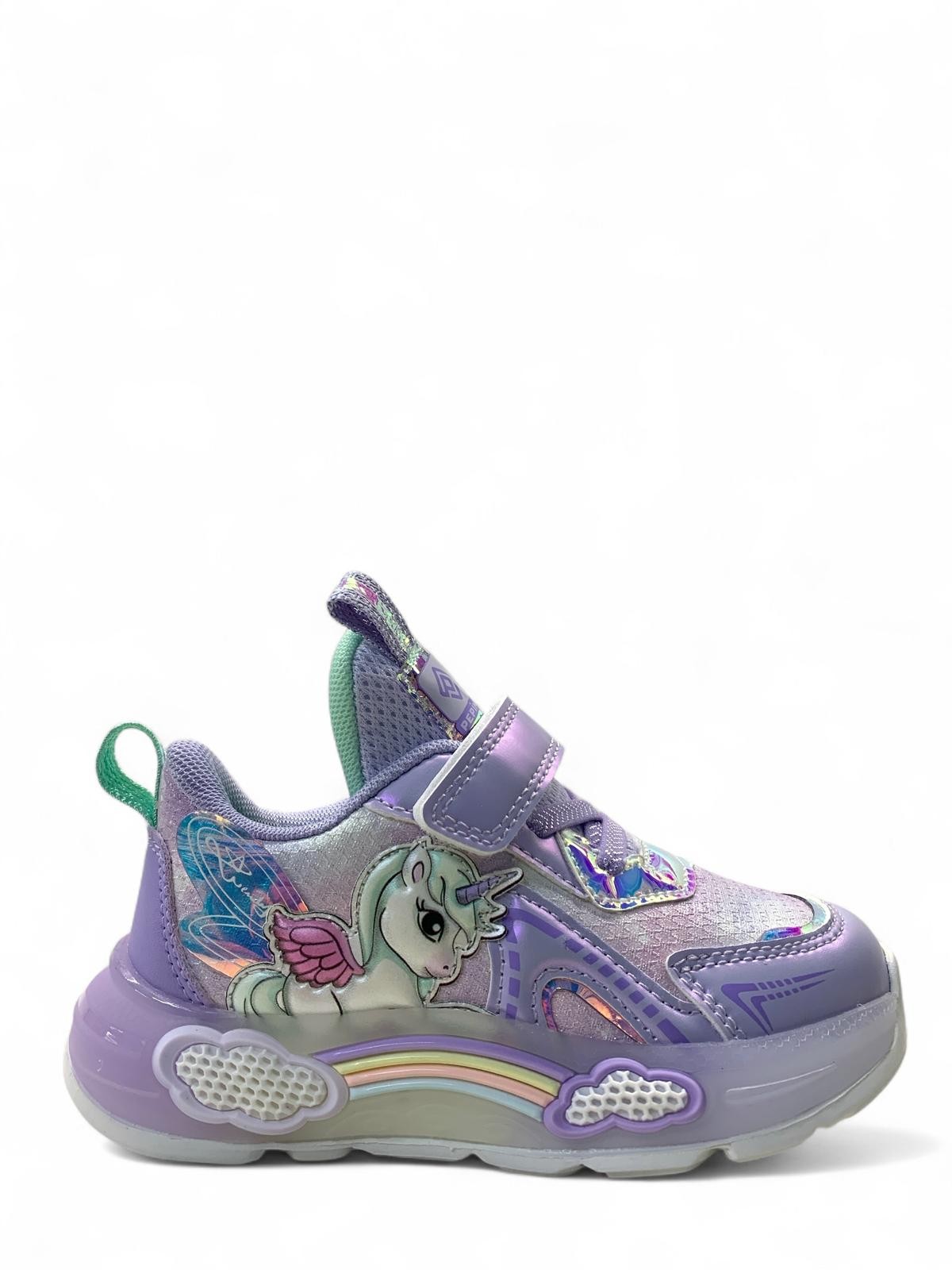 1986 Kız Çocuk Okul Öncesi Işıklı Sneaker - Lila