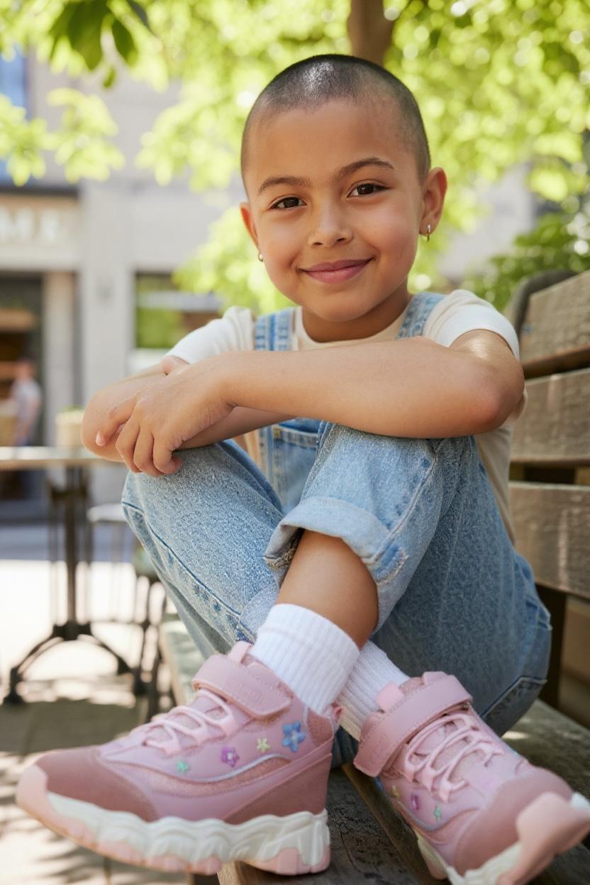 Bella Kız Çocuk Rahat Spor Bot - Pudra