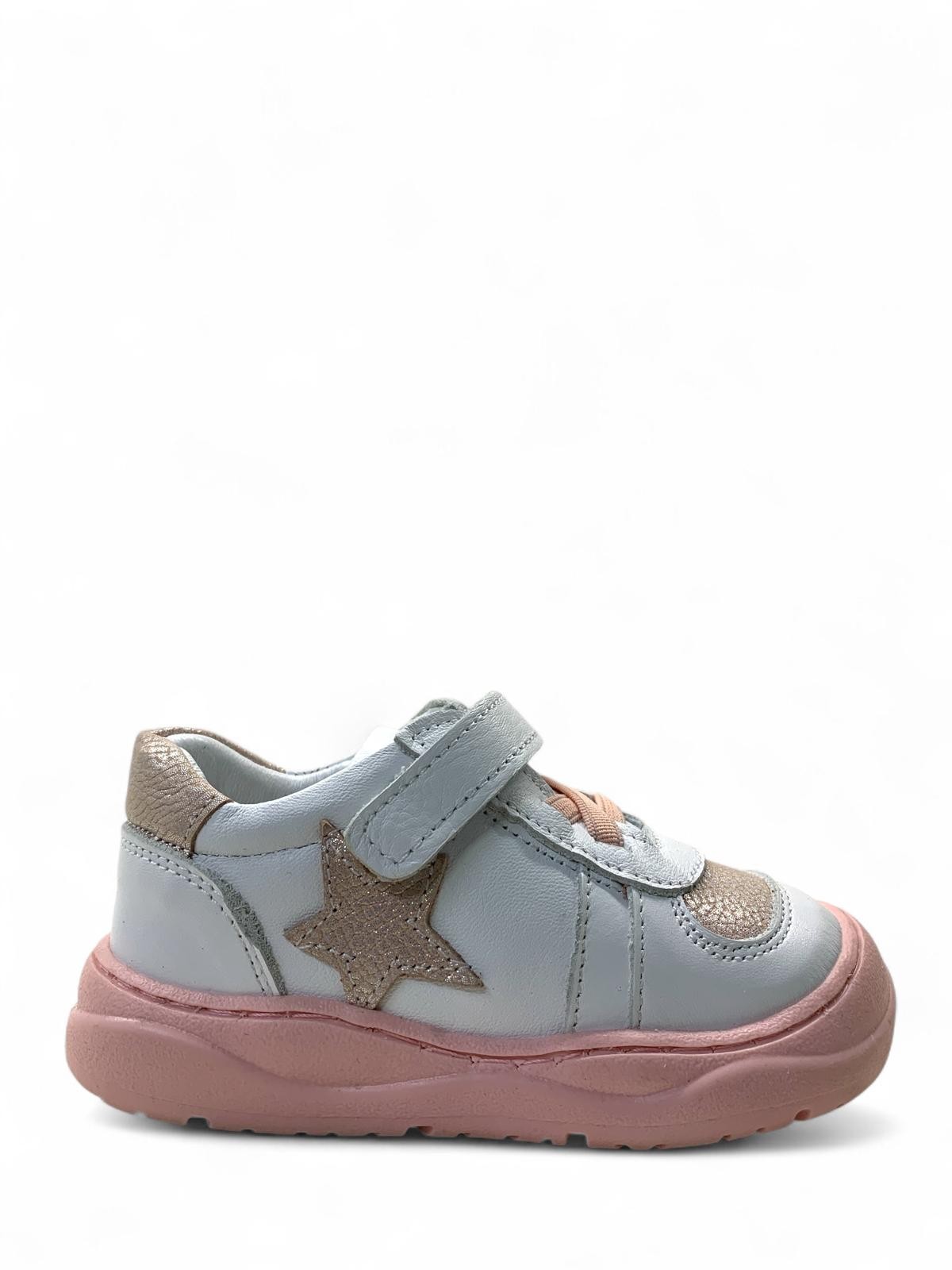 590 Bebek Deri Sneaker - BEYAZ