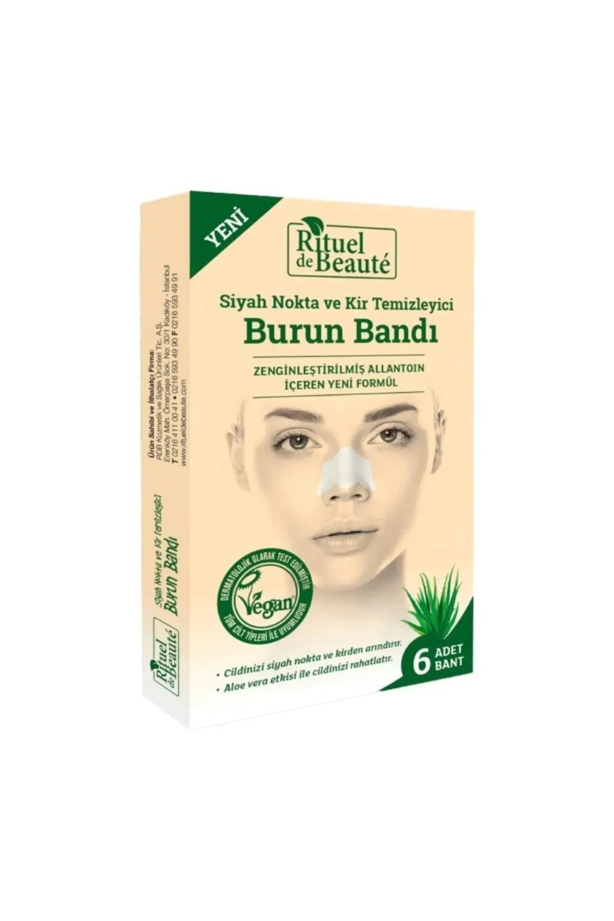 Rituel de Beaute Siyah Nokta ve Kir Temizleyici Burun Bandı 6 Adet