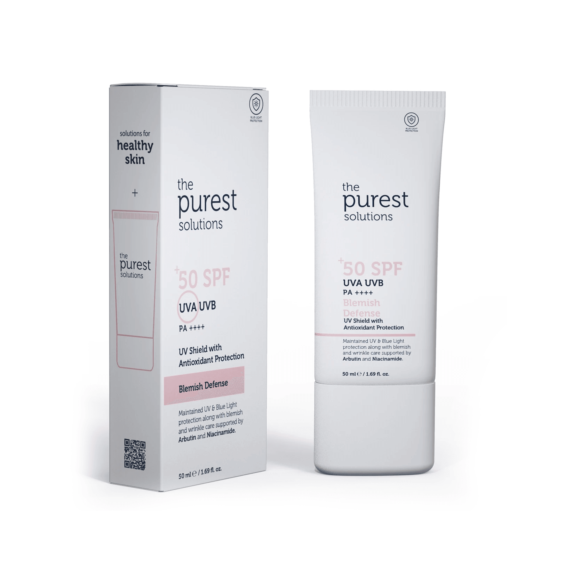 The Purest Solutions Cilt Tonu Eşitleyici Ve Leke Karşıtı Blemish Defense Renkli Güneş Koruyucu Krem SPF 50, 50mL 