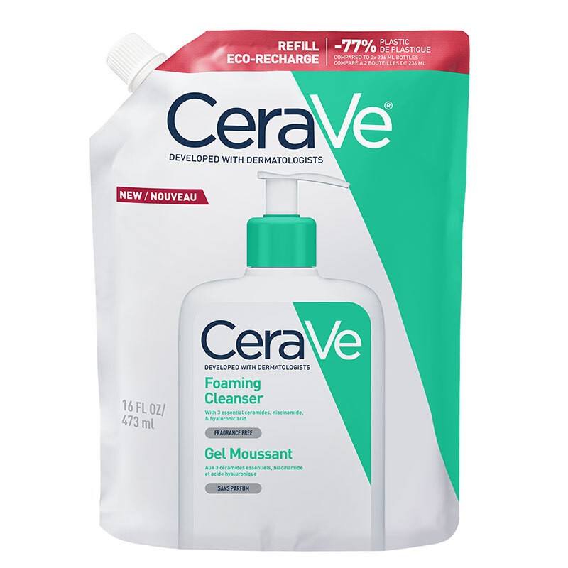 CeraVe Normal Ve Yağlı Ciltler İçin Köpüren Temizleyici 473mL - Refill