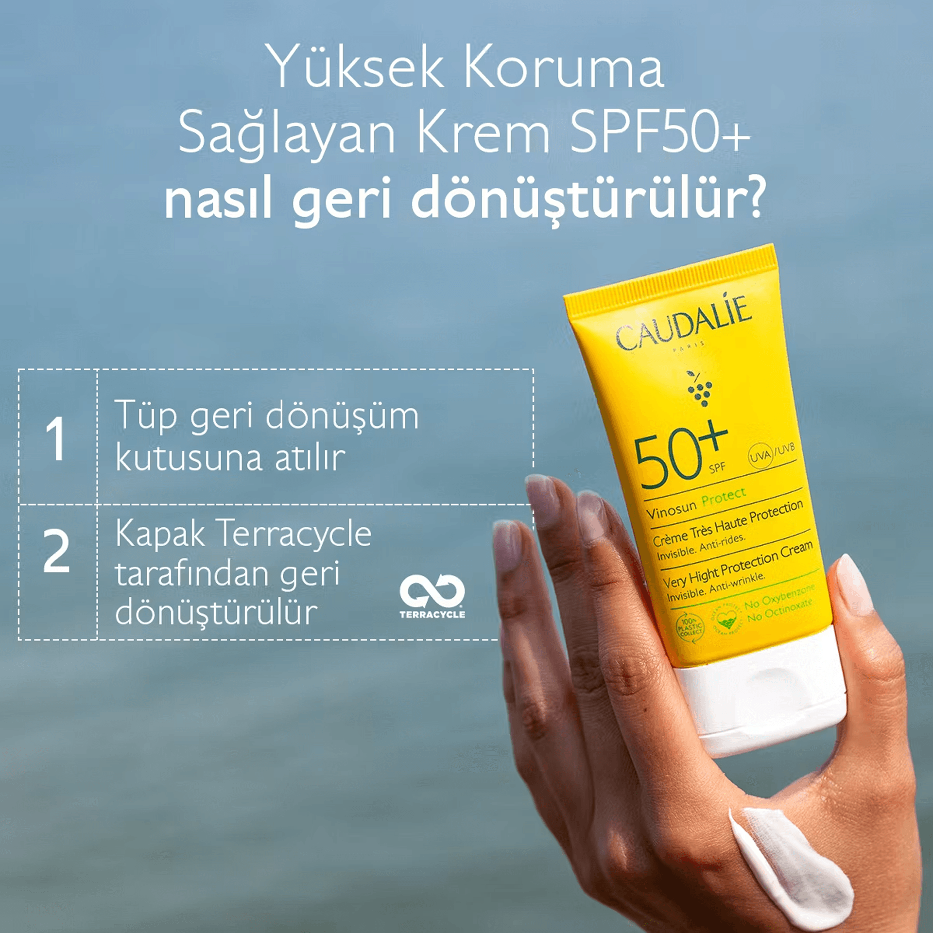 Caudalie Vinosun Protect Yüksek Koruma Sağlayan Güneş Koruyucu SPF50 Krem 50mL