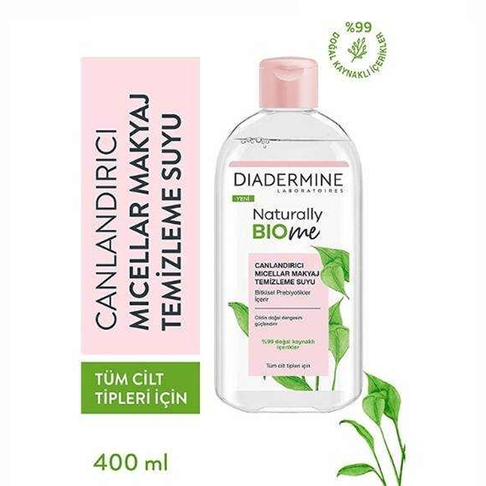 Diadermine Naturally Bio Me Canlandirici Micellar Makyaj Temizleme Suyu 400mL