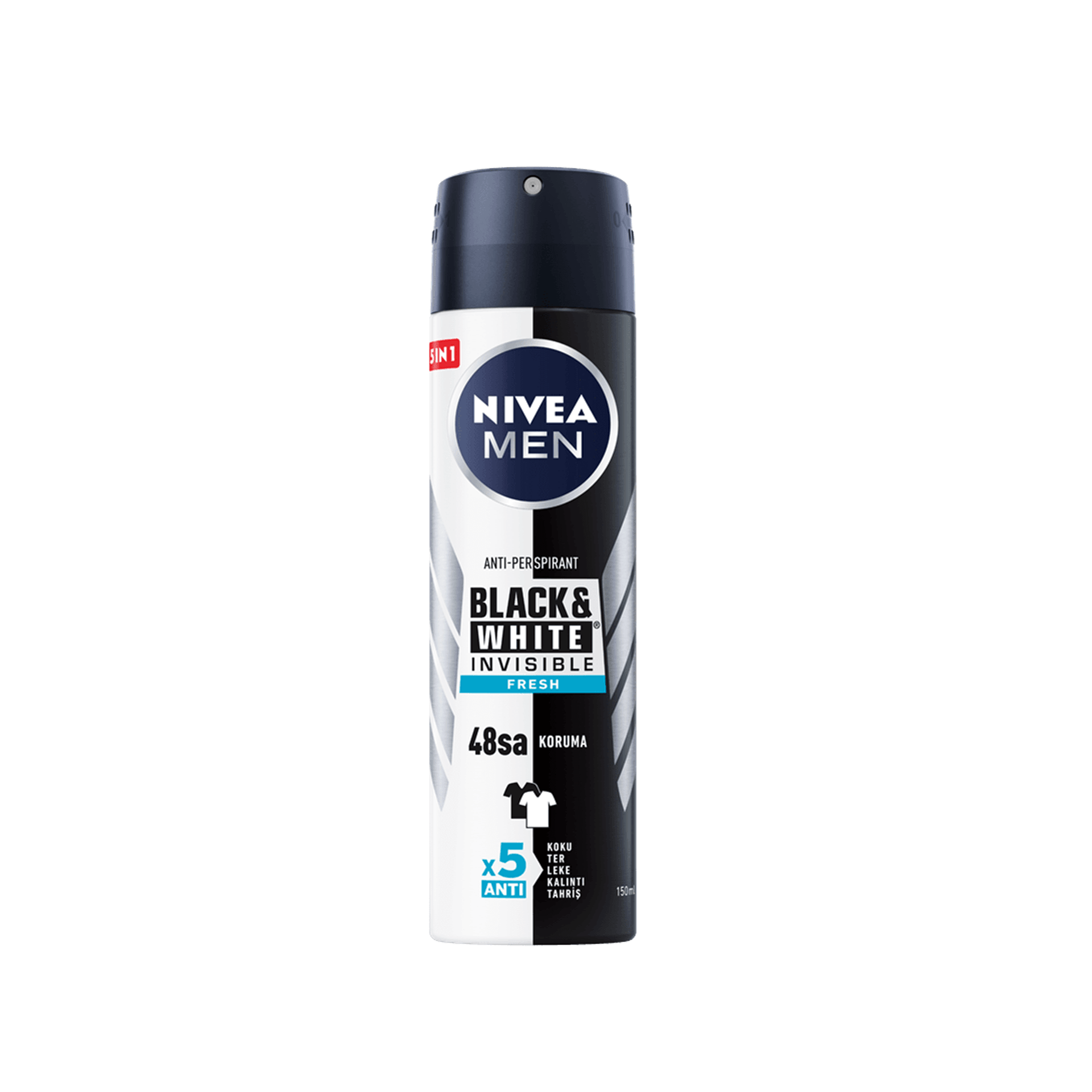 Nivea Black & White Invisible Erkek Deodorant 150mL