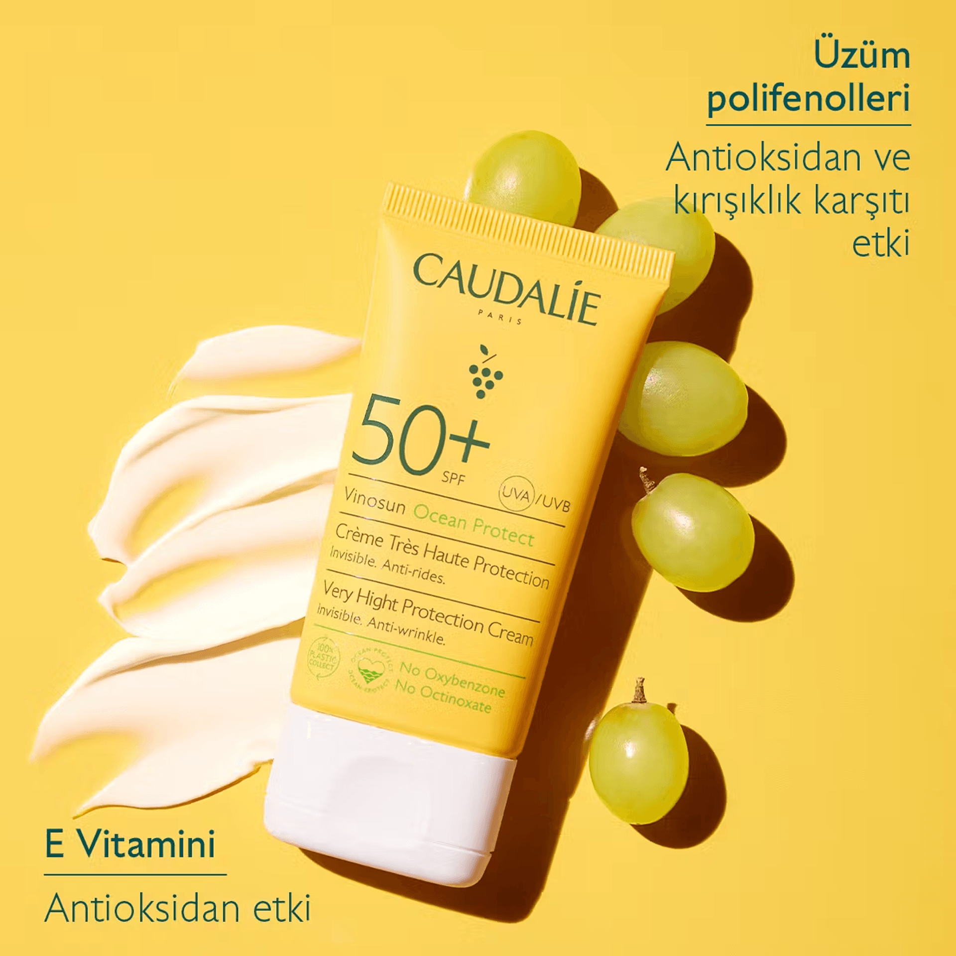 Caudalie Vinosun Protect Yüksek Koruma Sağlayan Güneş Koruyucu SPF50 Krem 50mL