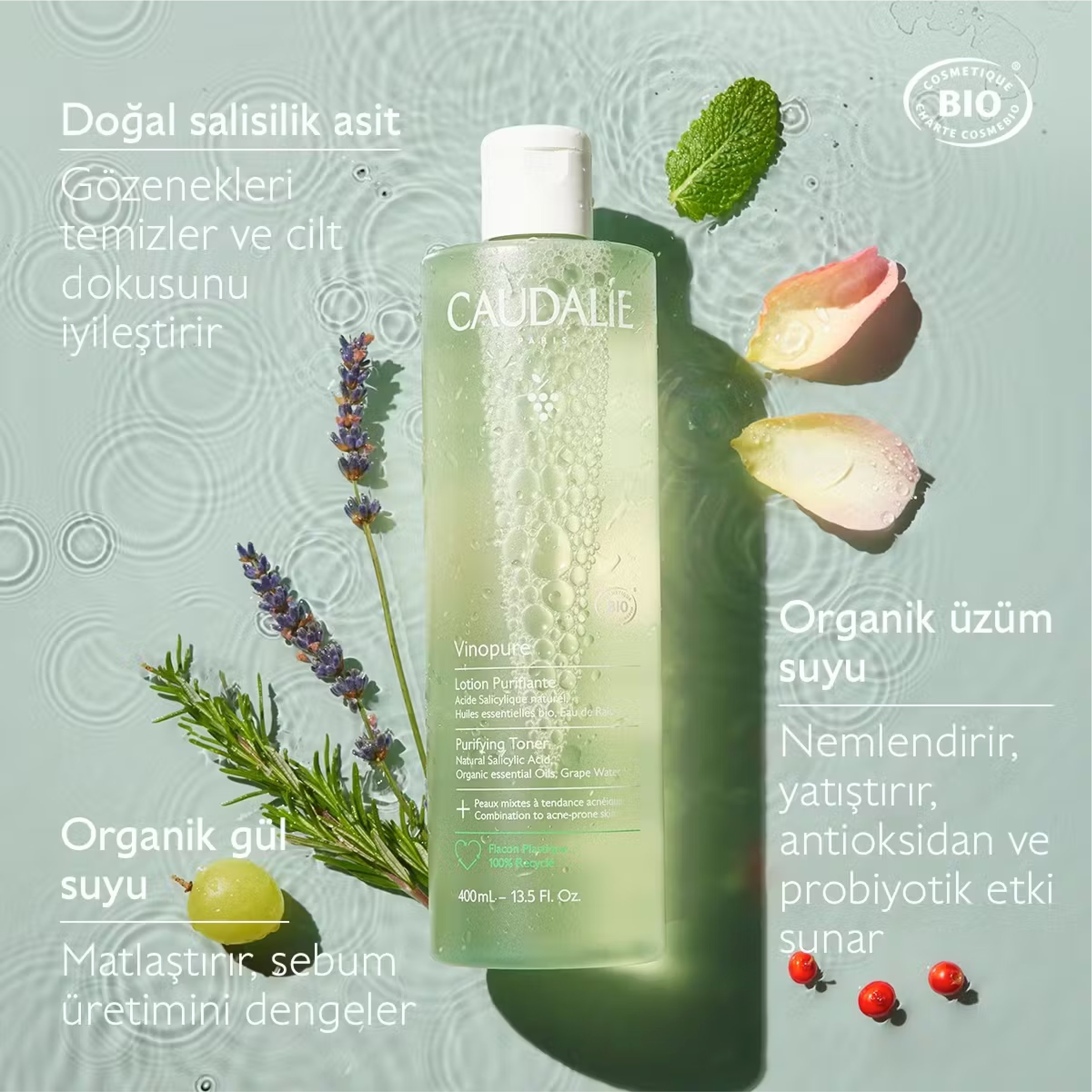 Caudalie Vinopure Temizleyici Tonik 400mL