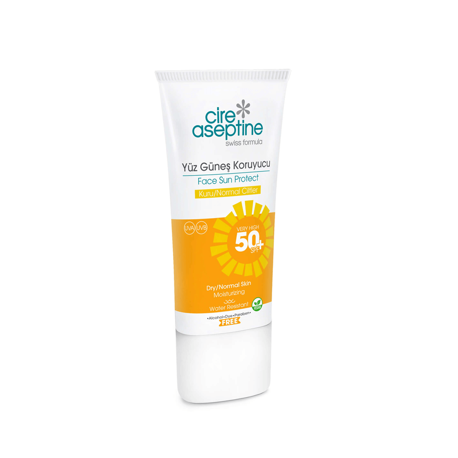 Cire Aseptine Yüz Güneş Koruyucu 50SPF Kuru ve Normal Ciltler 50 mL