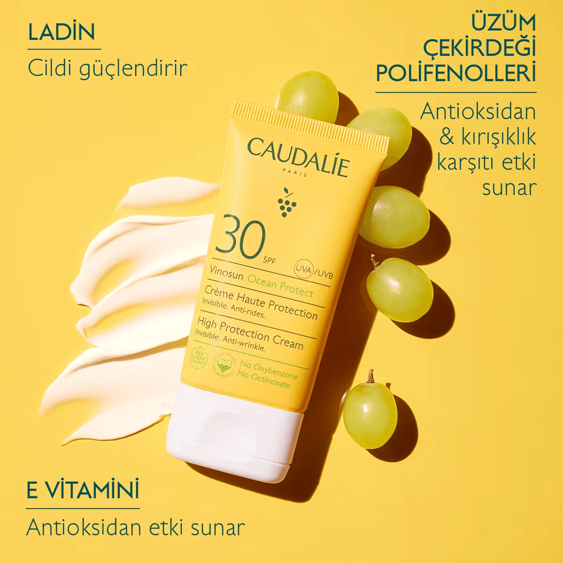 Caudalie Vinosun Protect Yüksek Koruma Sağlayan Güneş Koruyucu Krem SPF30 50mL