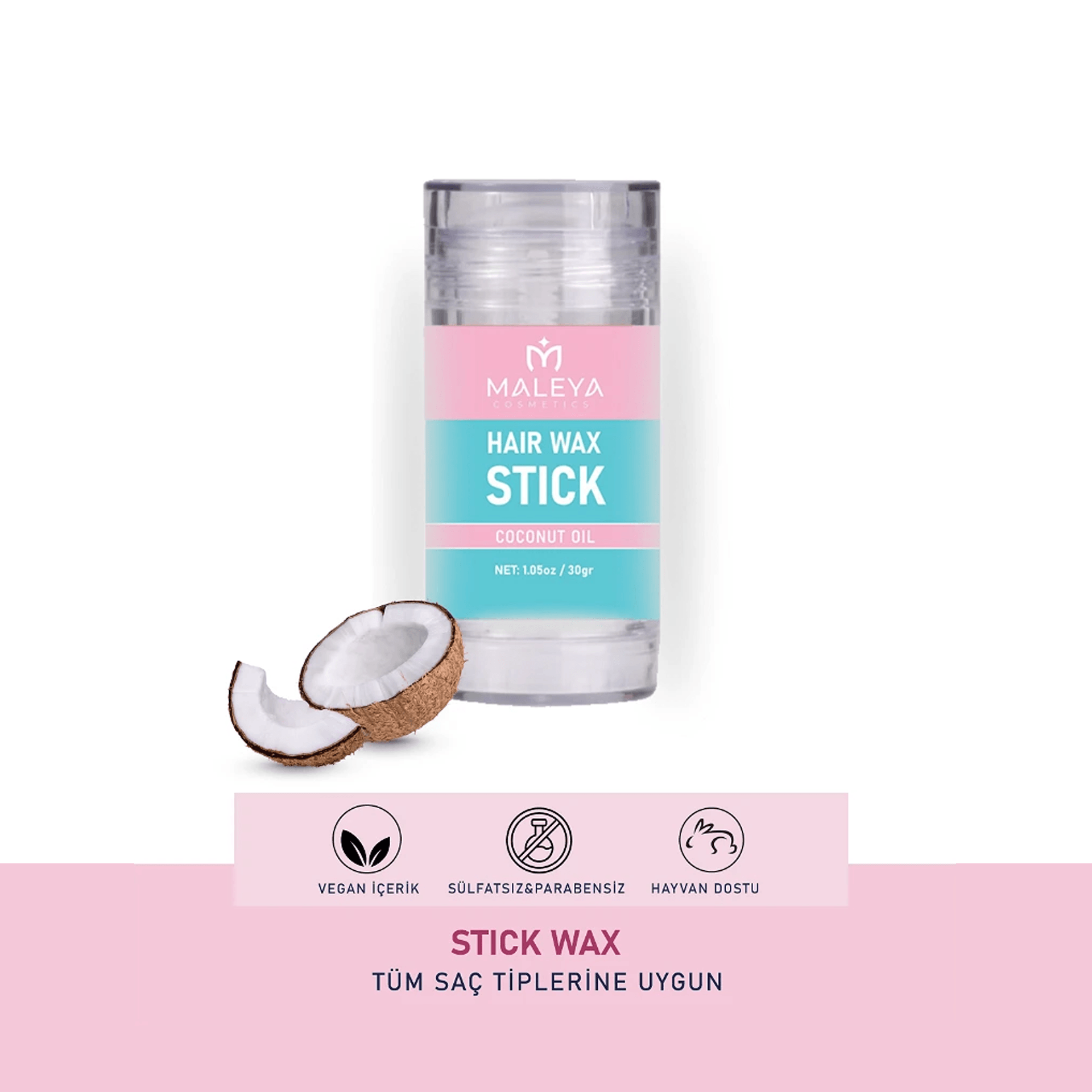 Maleya Hair Stick Wax 30gr Saç Şekillendirici Stick - Saç Sabitleyici