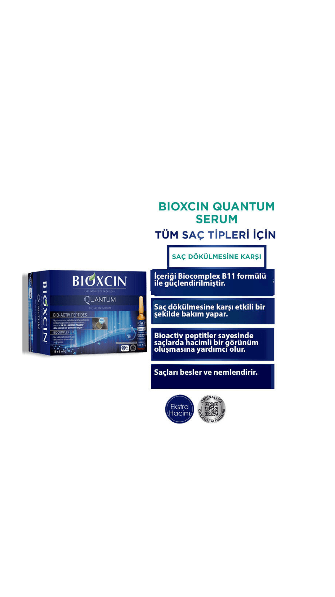 Bioxcin Quantum Saç Güçlendirici Serum 15 x 6 mL