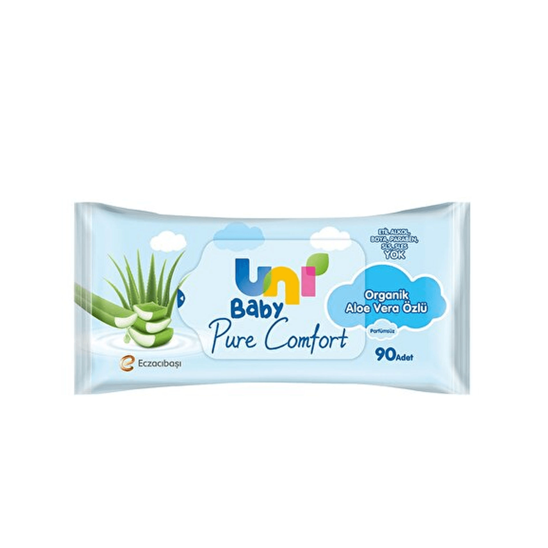 Uni Baby Pure Comfort Organik Aloe Vera Özlü Islak Mendil 24'lü 2160 Yaprak