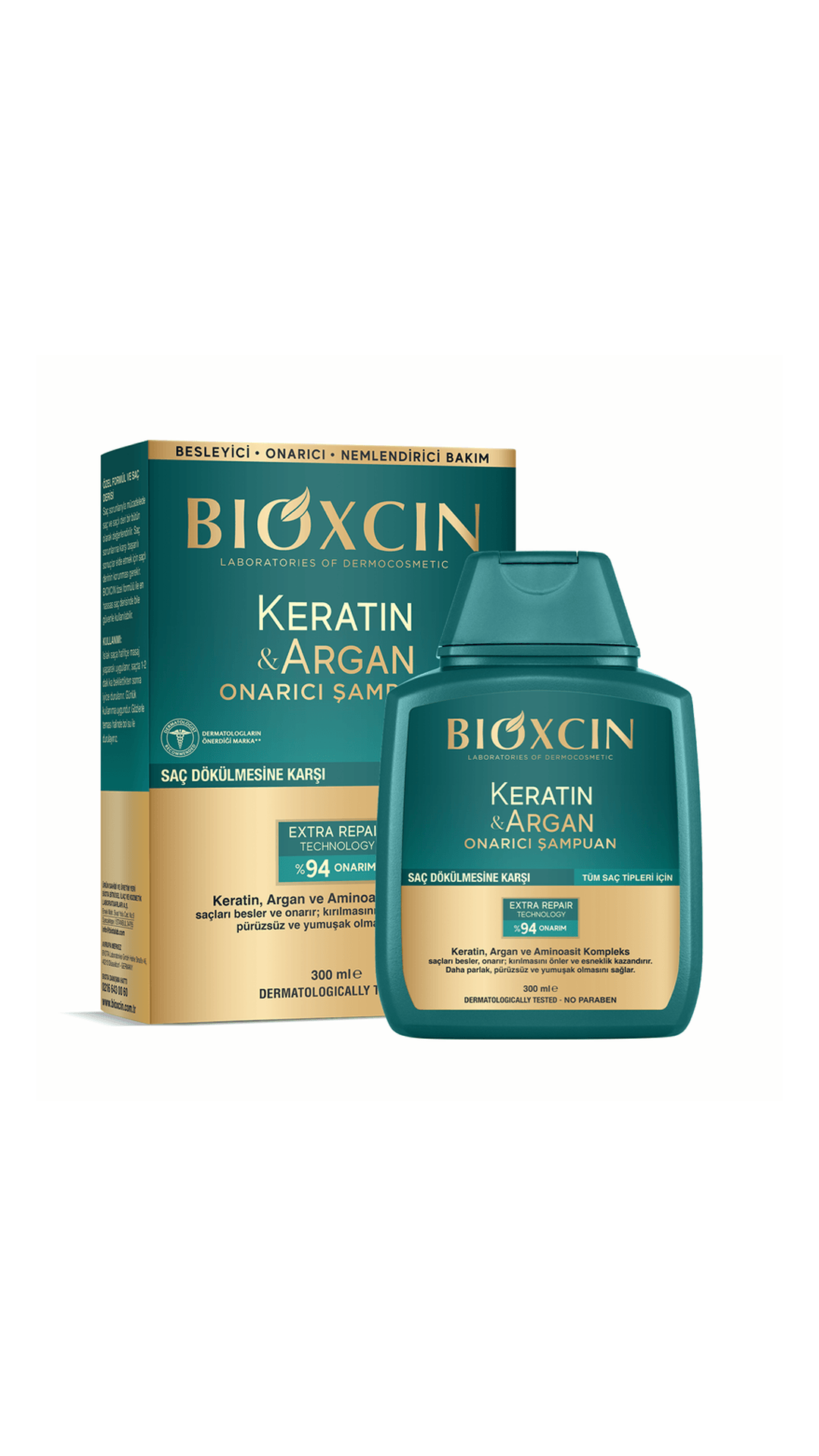 Bioxcin Keratin ve Argan Onarıcı Şampuan 300mL