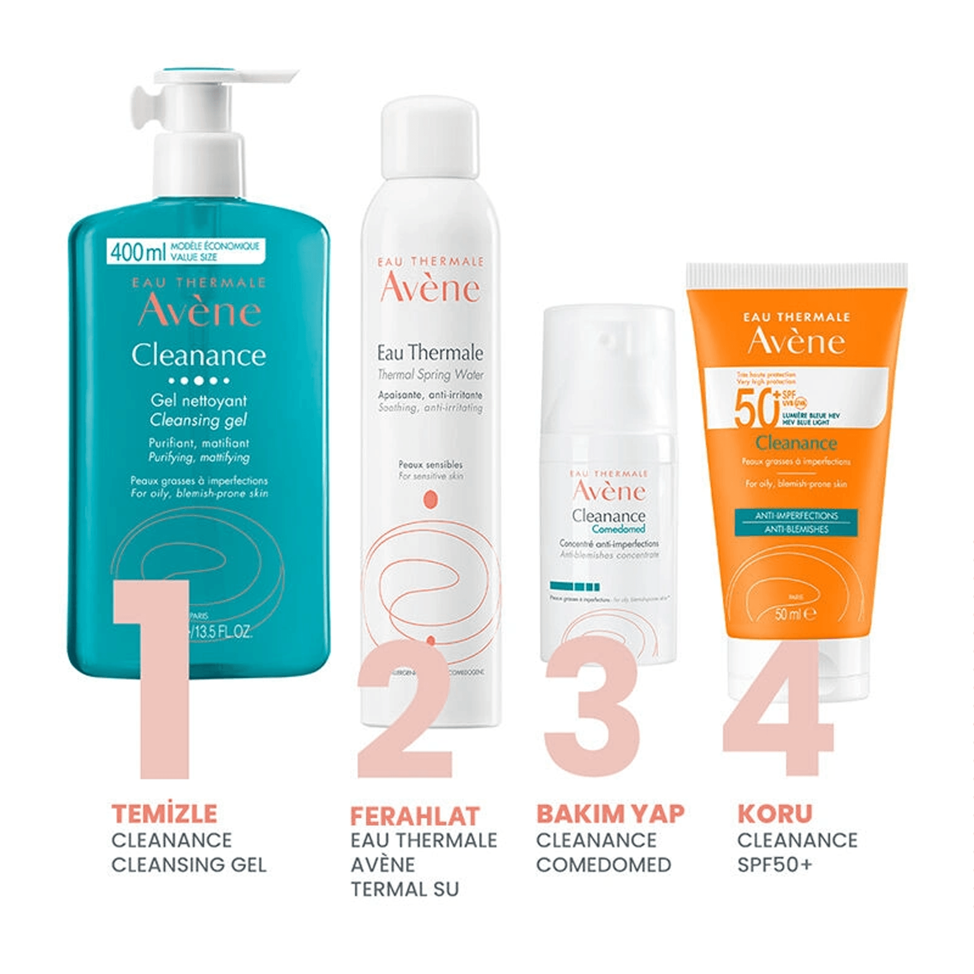 Avene Cleanance Gel Nettoyant Yüz ve Vücut Temizleme Jeli 400mL