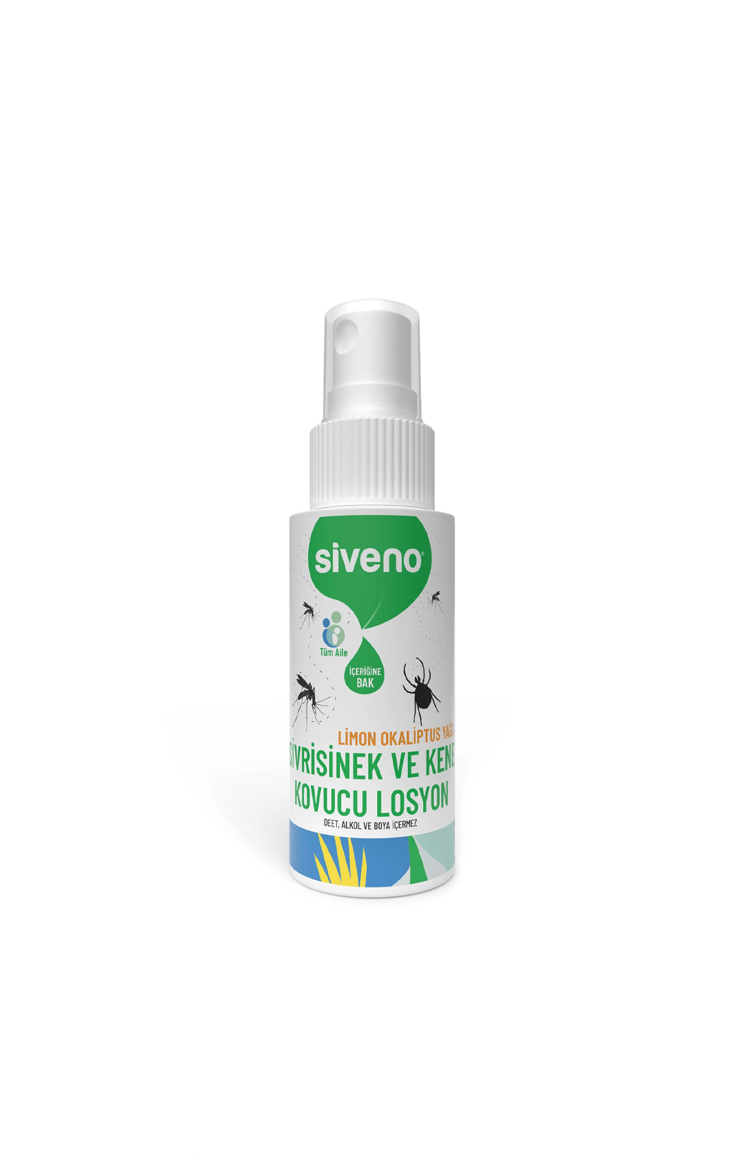Siveno Sivrisinek ve Kene Kovucu Sprey Losyon Bitkisel Tüm Vücut Aile Boy 100mL