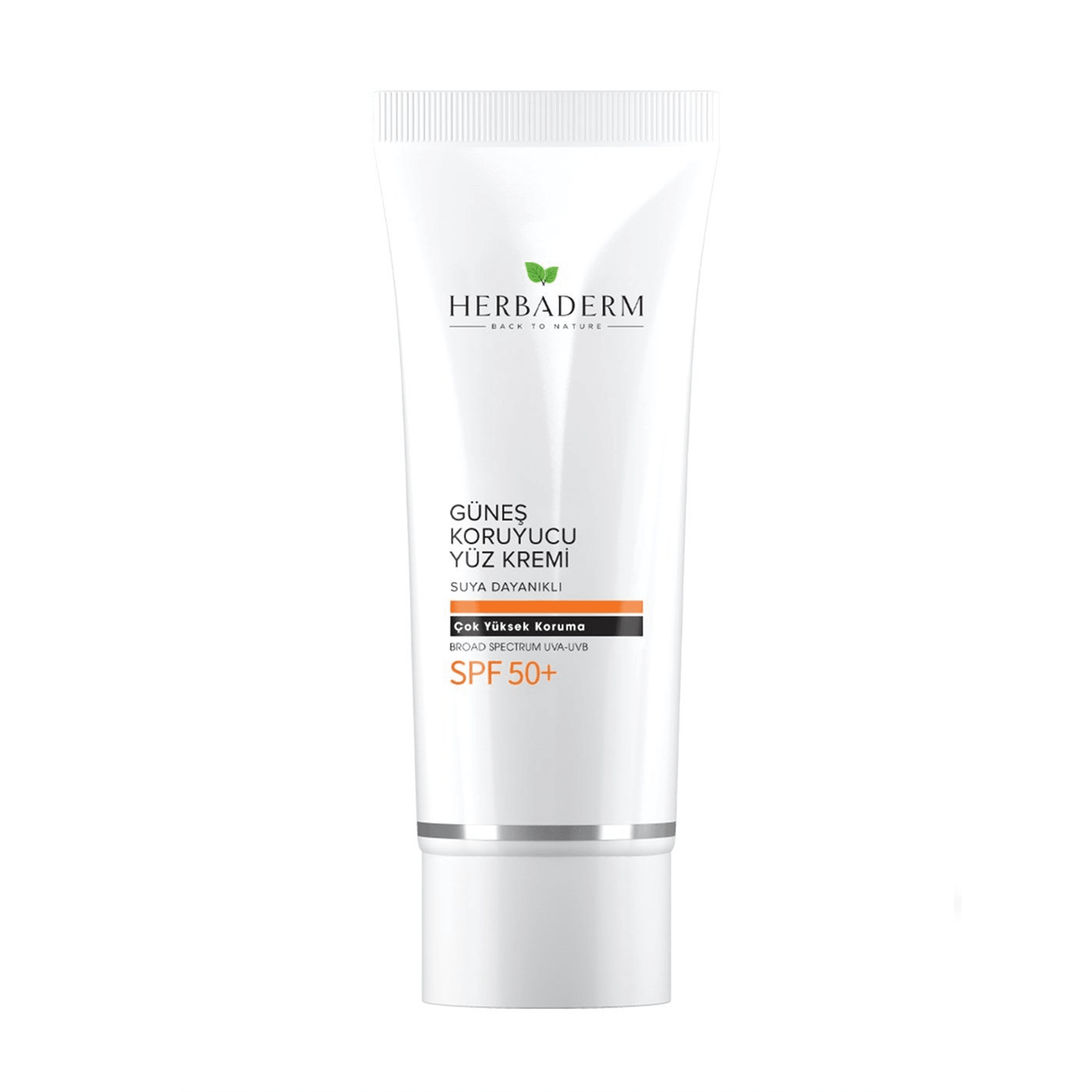 Herbaderm Suya Dayanıklı, Nemlendirici Güneş Kremi, Antioksidan, UVA + UVB 50+ SPF 75mL