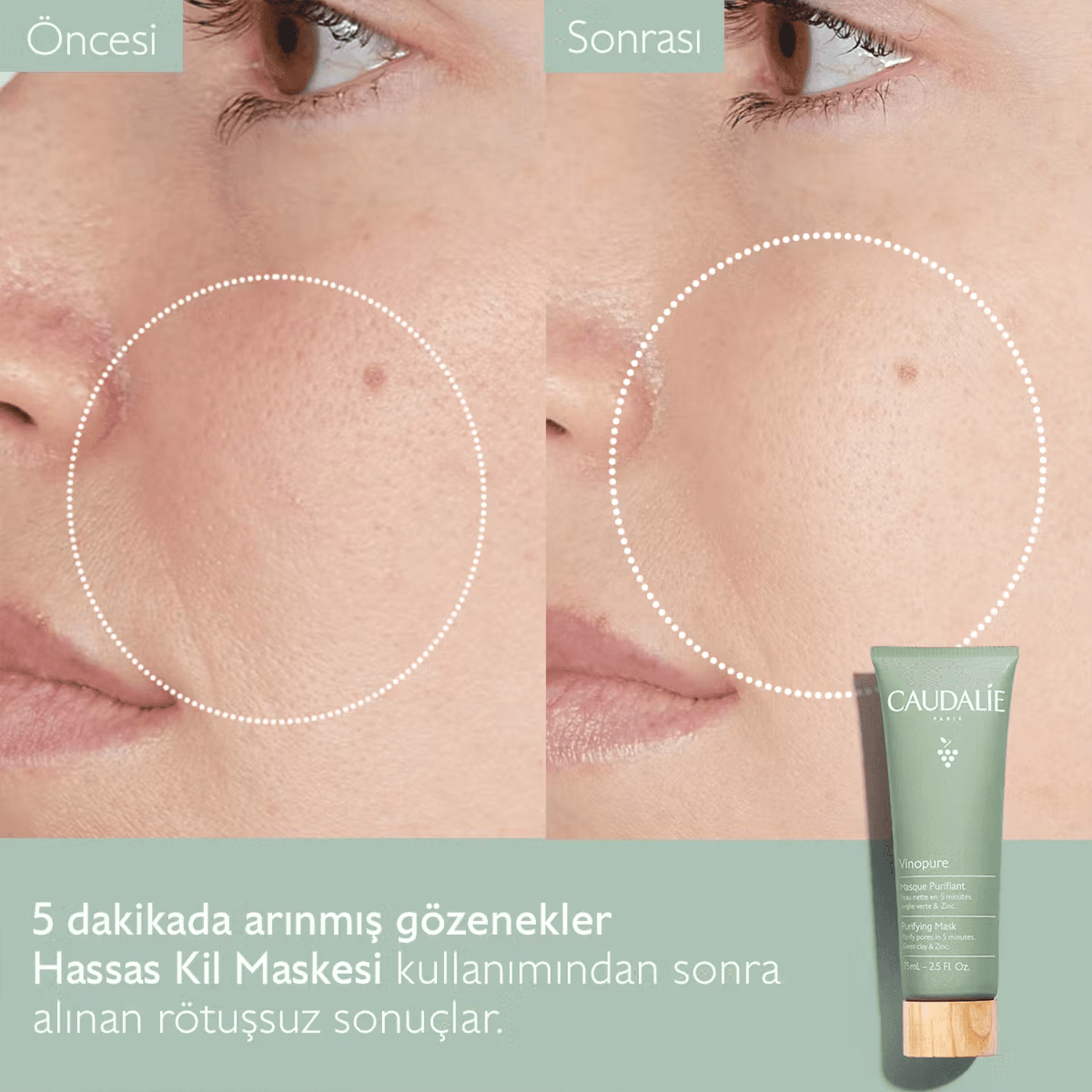 Caudalie Vinopure Hassas Kil Maskesi 75mL