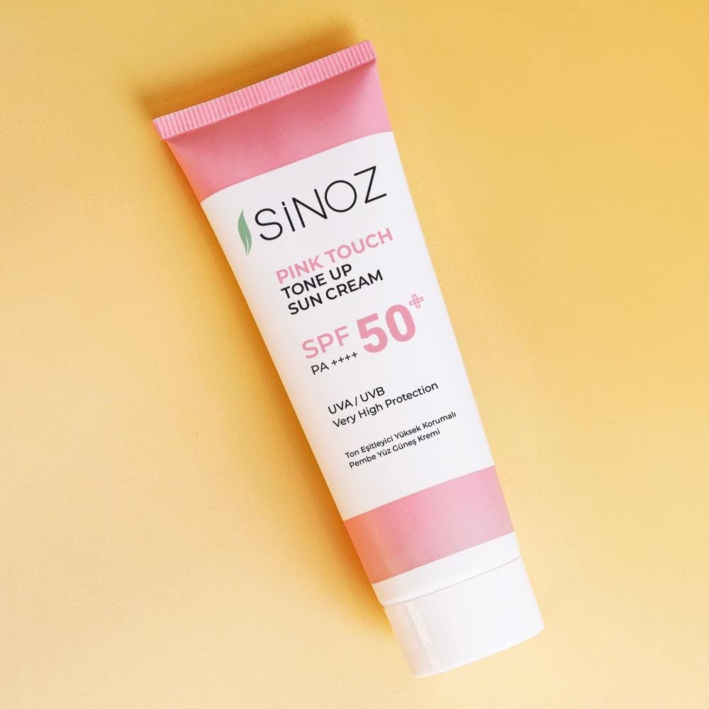 Sinoz Pink Touch Ton Eşitleyici Spf50+ Yüz Güneş Kremi 50mL