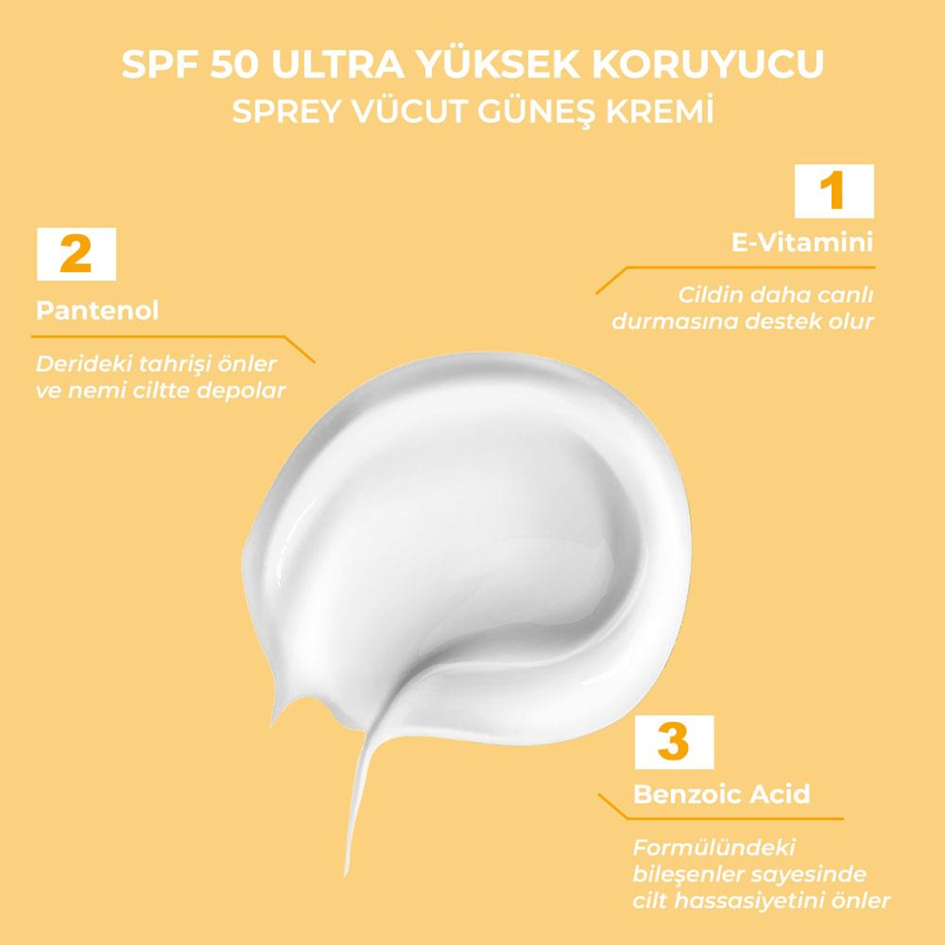 Sinoz Ultra Yüksek Koruyucu ve Nemlendirici Güneş Krem Sprey Spf50 200mL