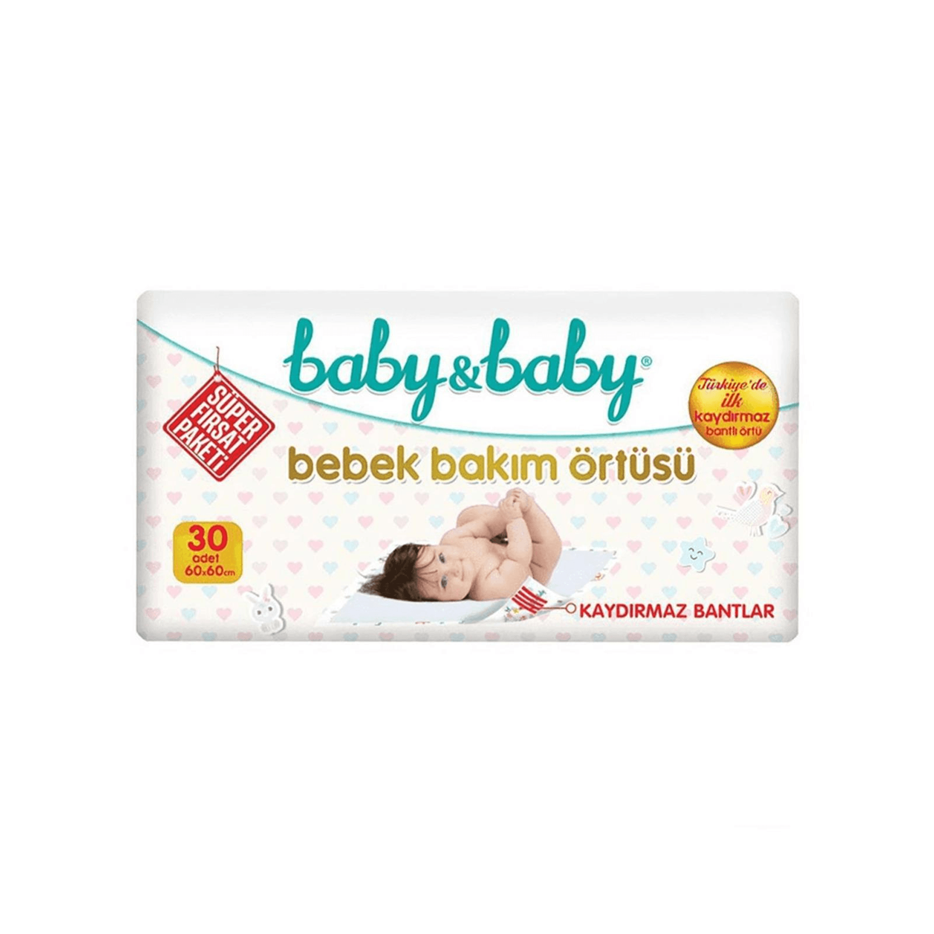 Baby&Baby Kaydırmaz Bantlı Bakım Örtüsü Avantaj Paket 30 Adet 