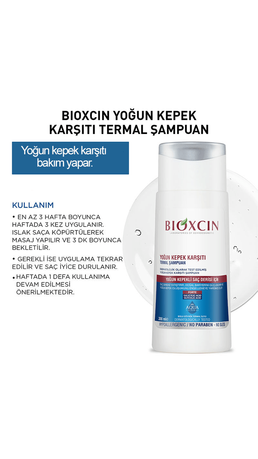 Bioxcin Aqua Thermal Yoğun Kepek Karşıtı Şampuan Ds 200mL