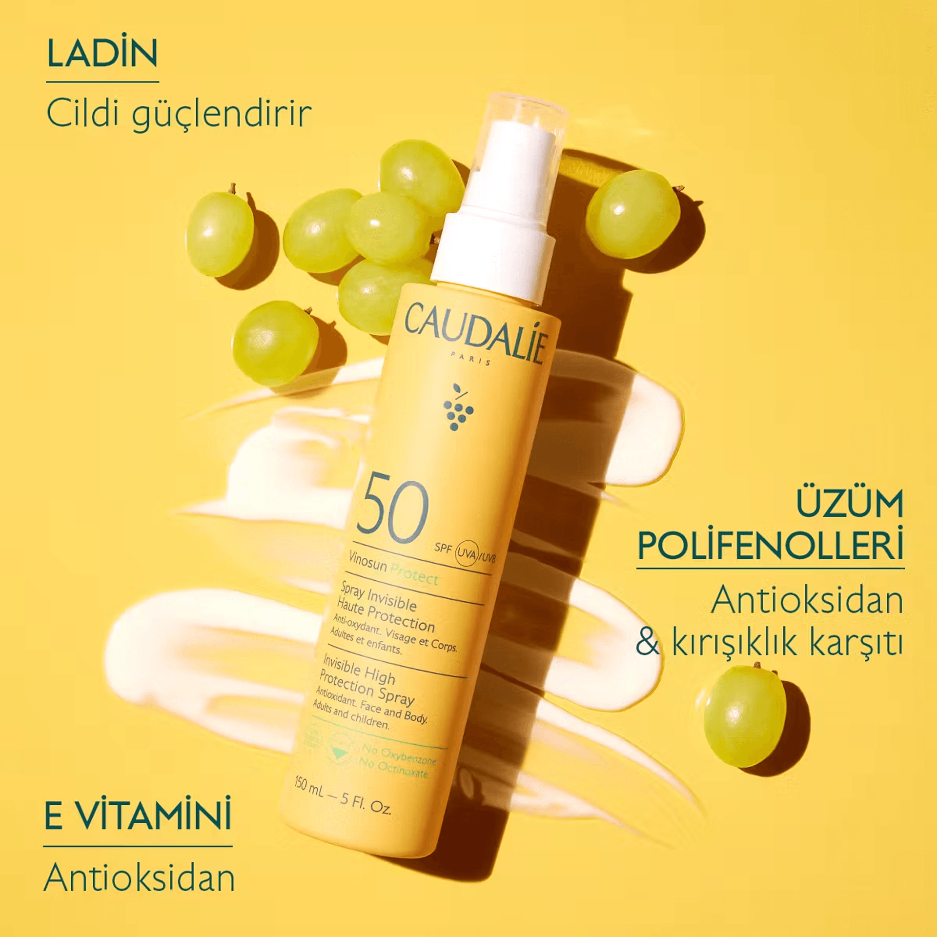 Caudalie Vinosun Protect Yüksek Koruma Sağlayan Güneş Spreyi SPF50 150mL