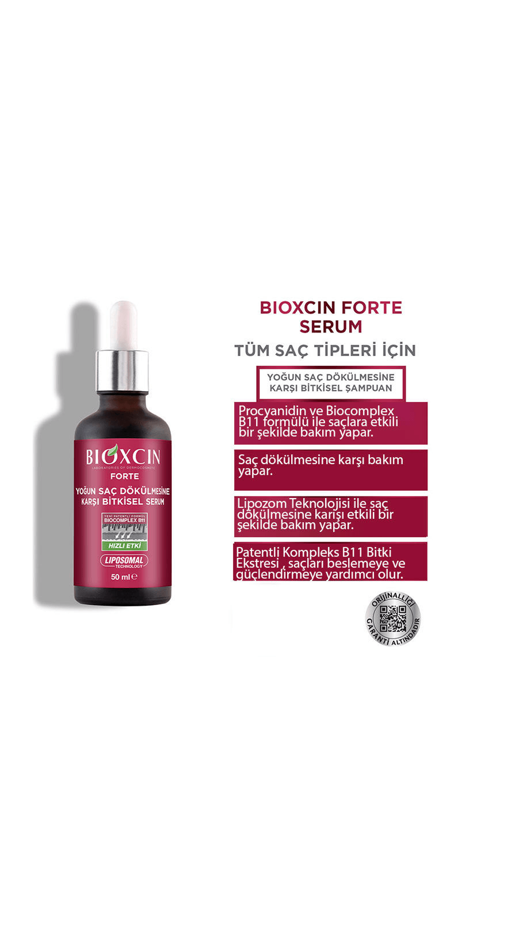 Bioxcin Forte Yoğun Saç Dökülmesi İçin Bakım Kiti