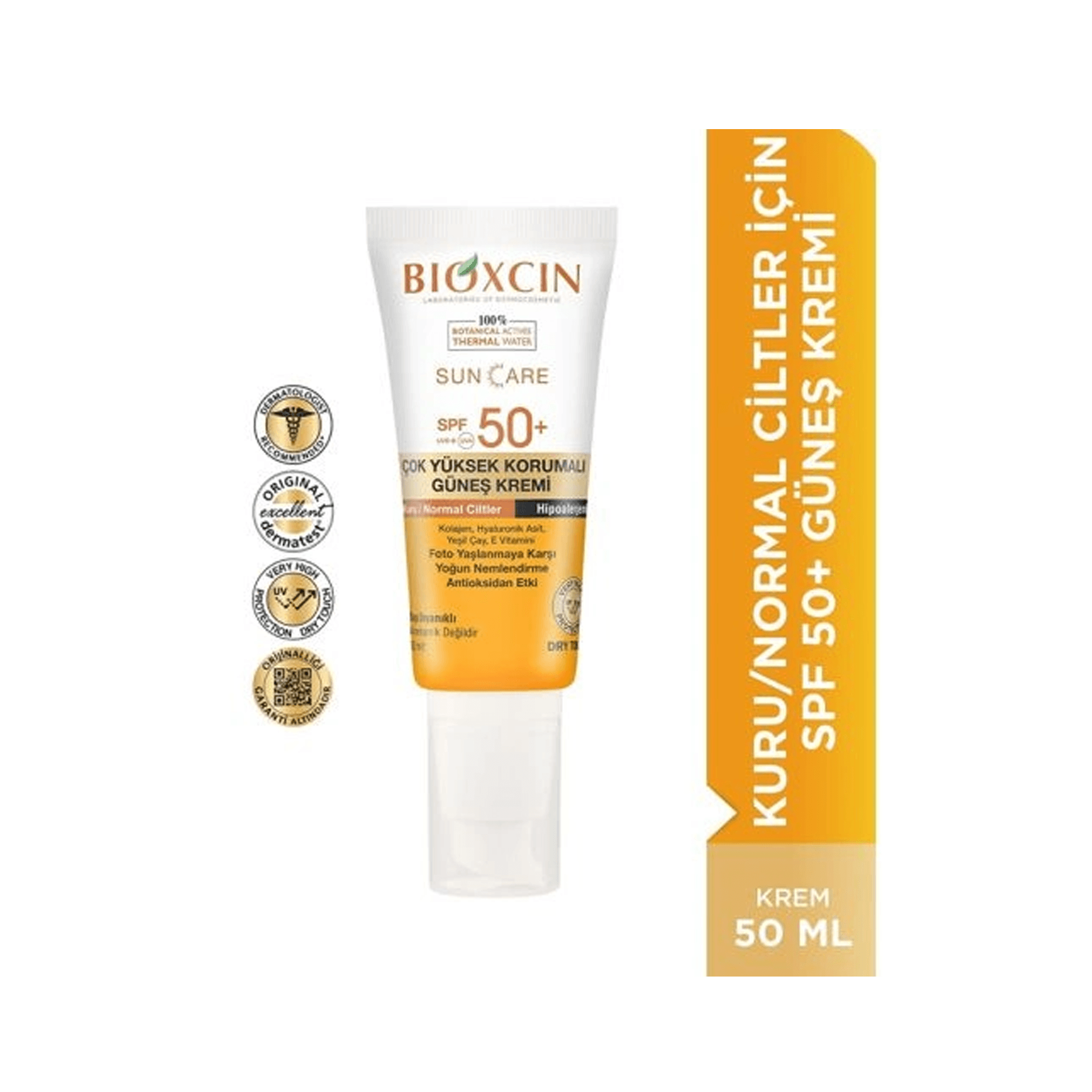 Bioxcin SPF50+ Kuru & Normal Ciltler Güneş Kremi 50mL