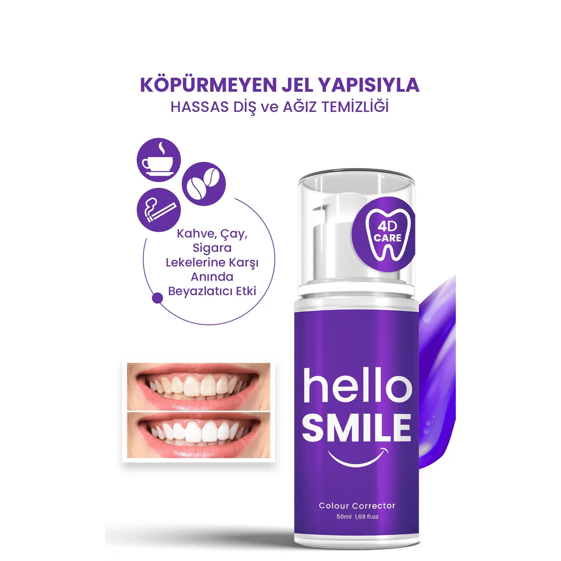 PROCSIN Hello Smile Anında Beyazlatıcı Diş Jeli 50mL