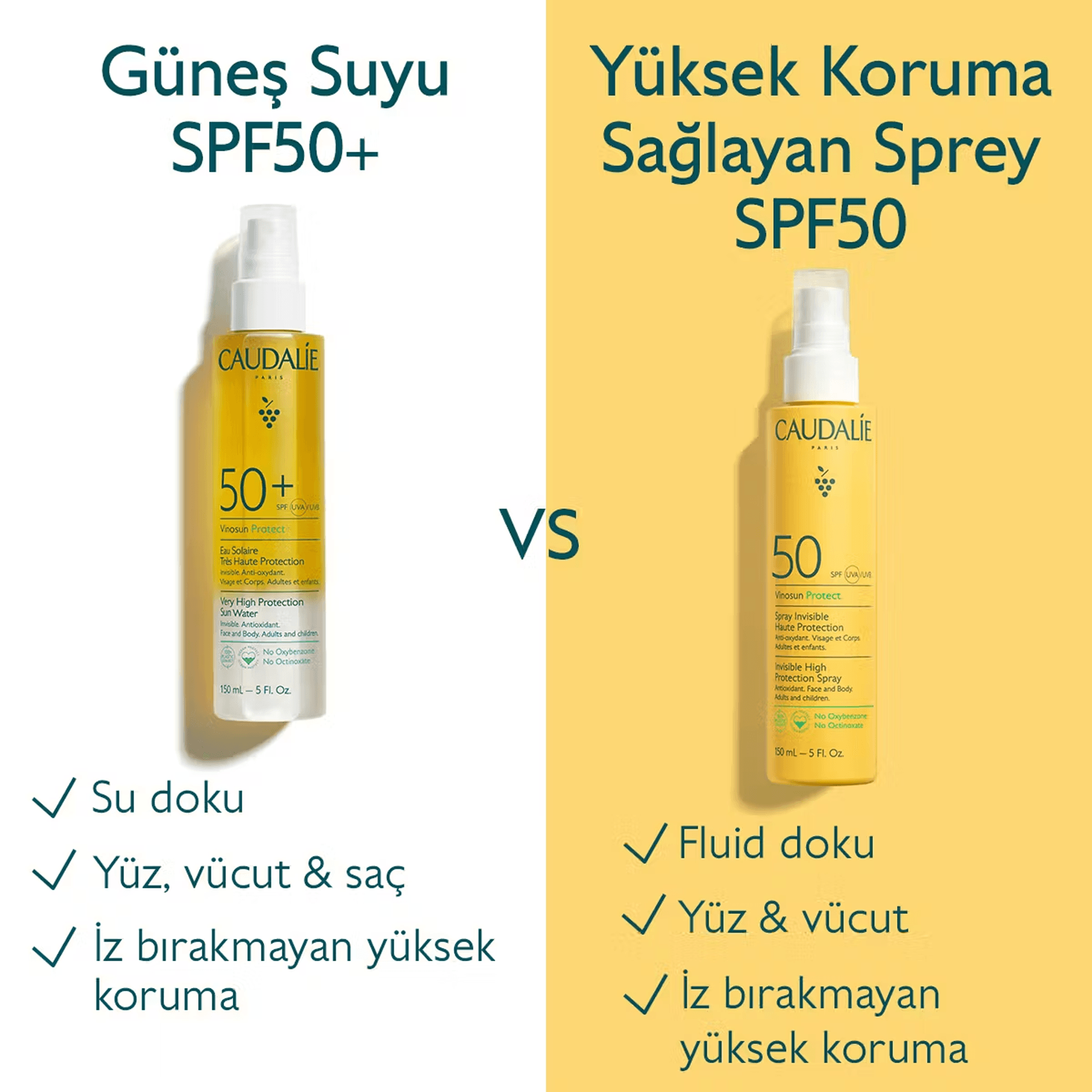 Caudalie Vinosun Protect Yüksek Koruma Sağlayan Güneş Spreyi SPF50 150mL