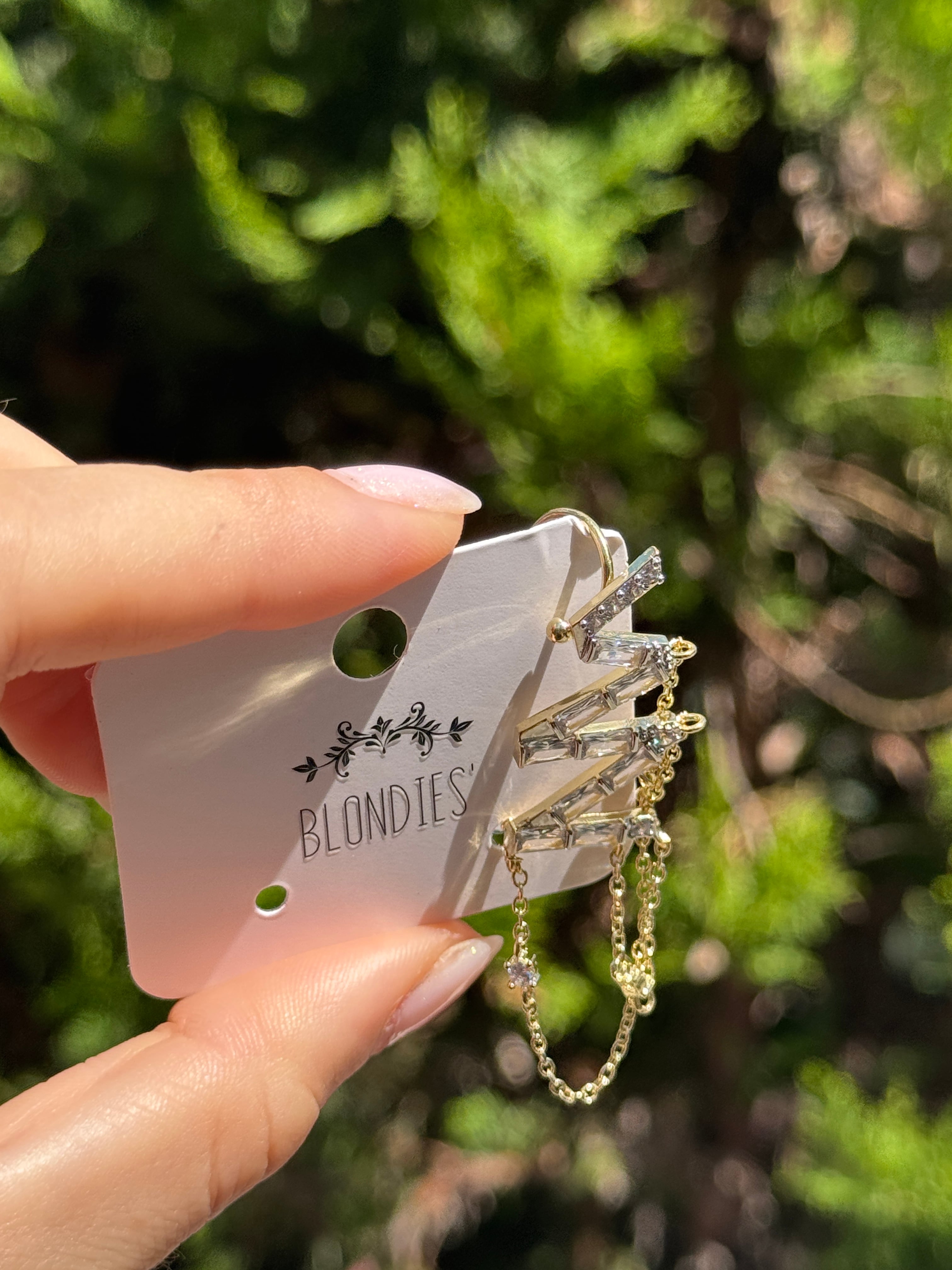 Sallantılı Earcufflı Küpe