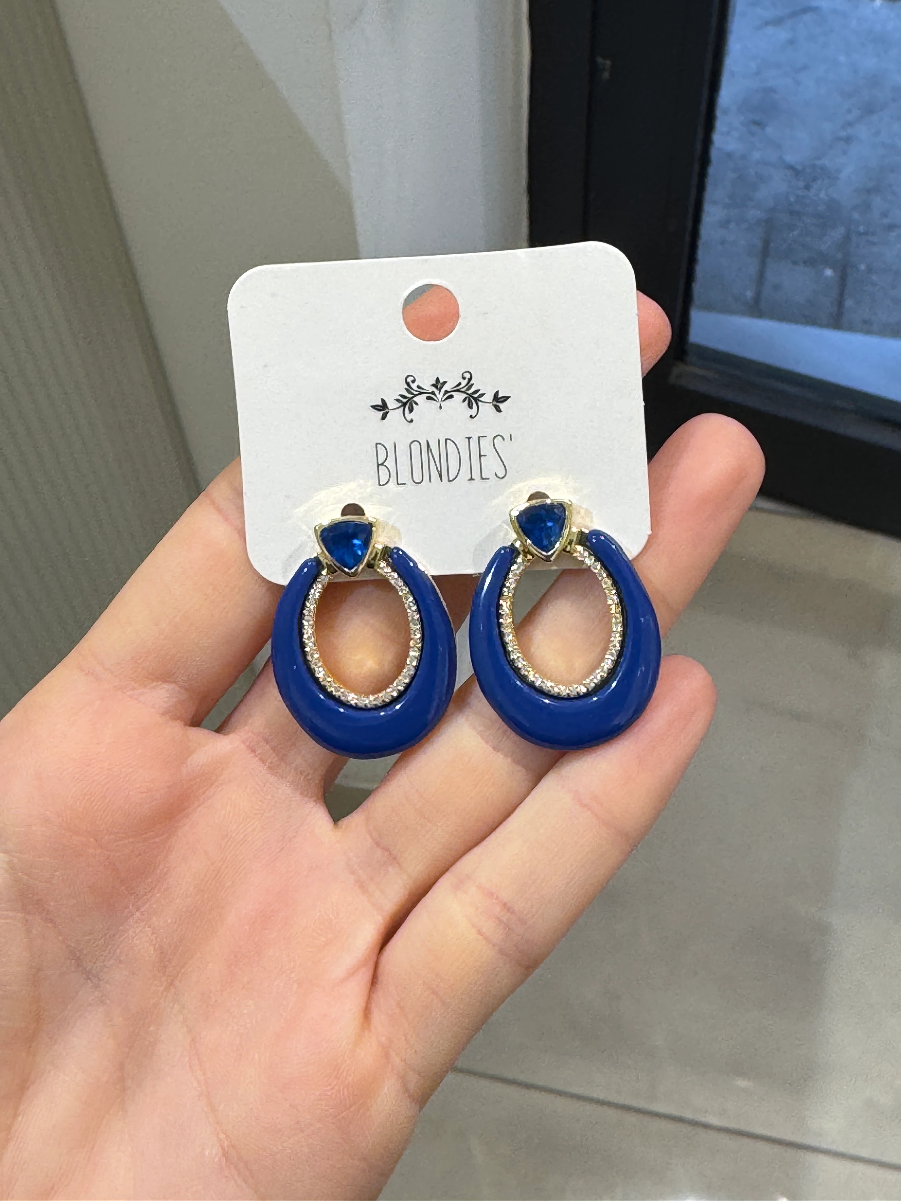 Lacivert Kemik Küpe