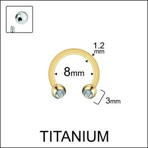 Düz Halka Titanyum Piercing