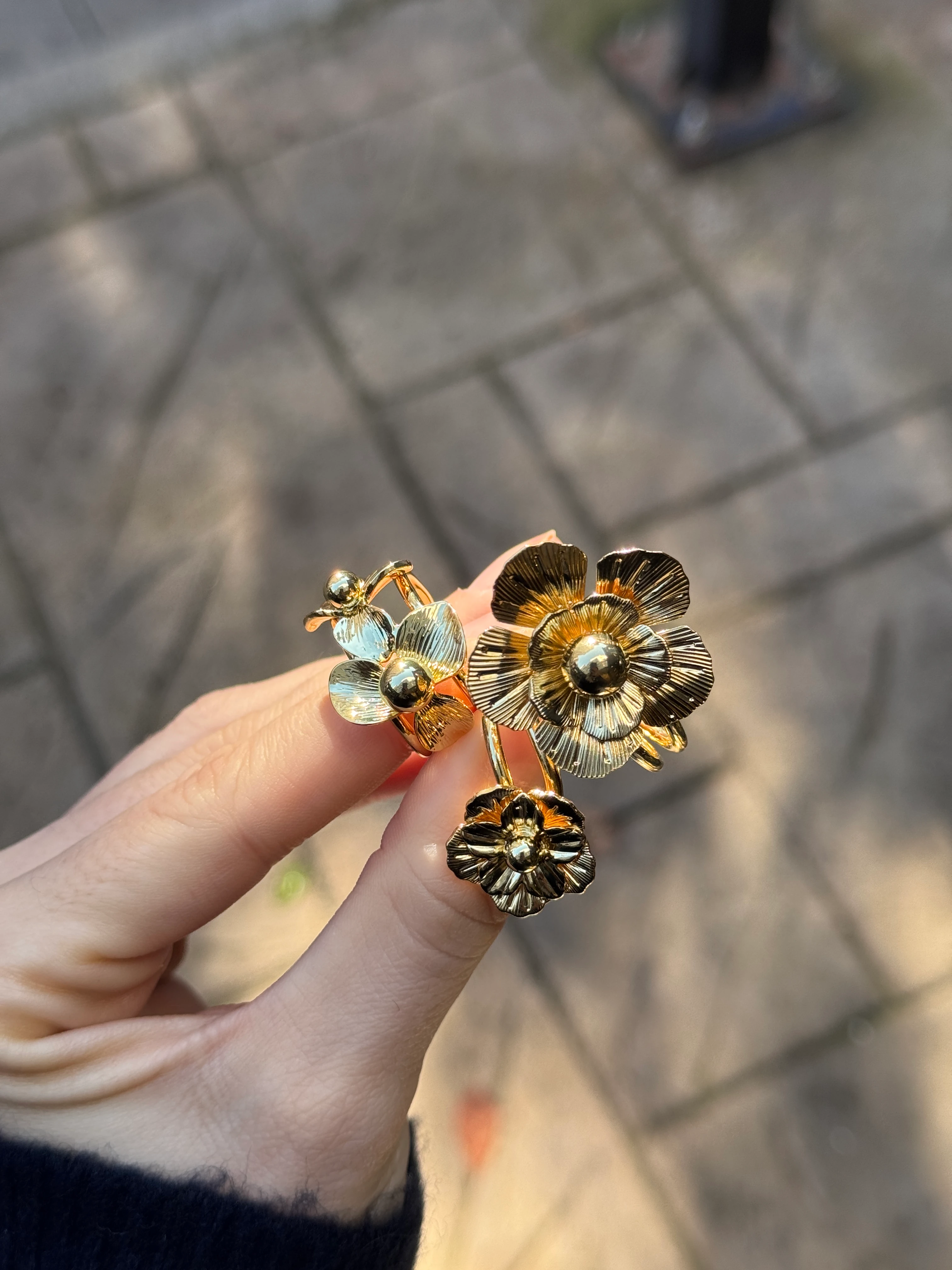 İkili Çiçek Yüzük