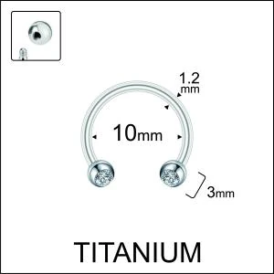 Halka Düz Titanyum Piercing