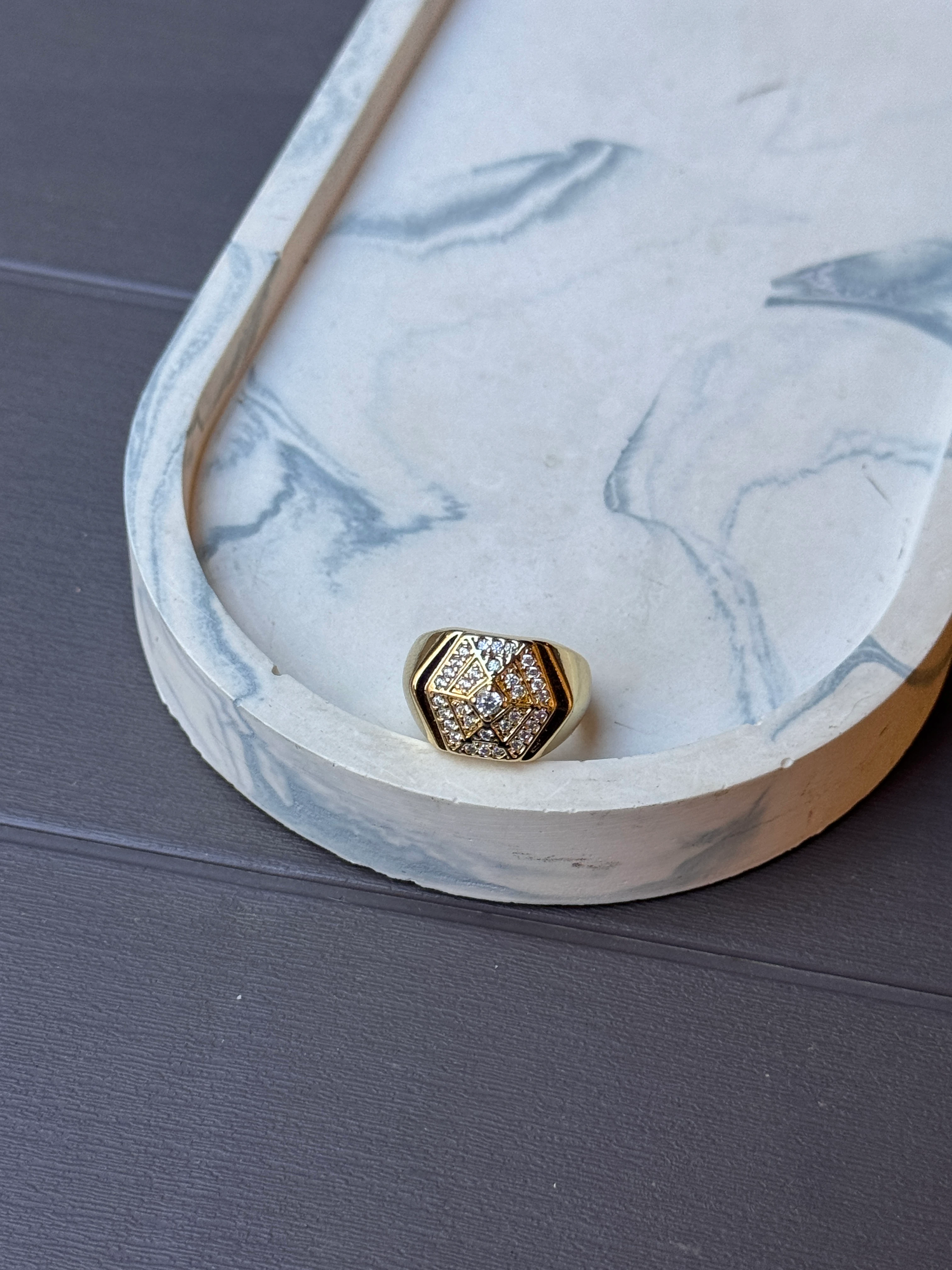 Plaka Serçe Parmak Yüzüğü