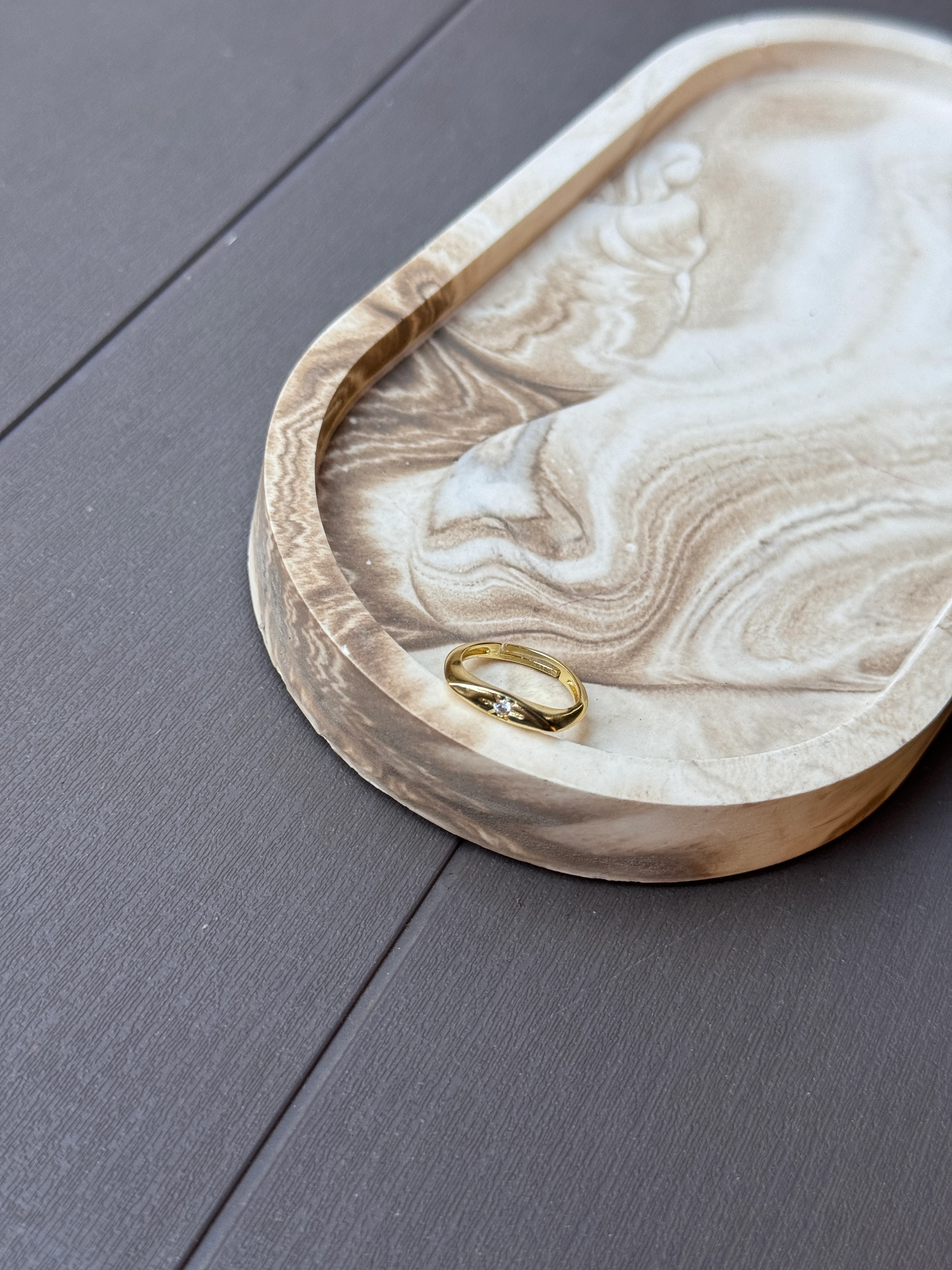 Çizgi Serçe Parmak Yüzüğü