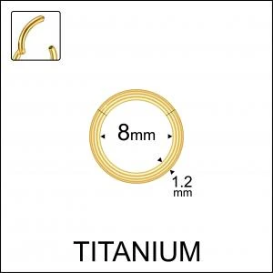 Düz Halka Titanyum Piercing