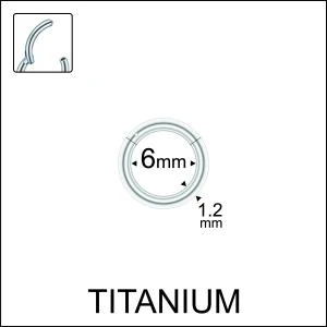 Düz Halka Titanyum Piercing